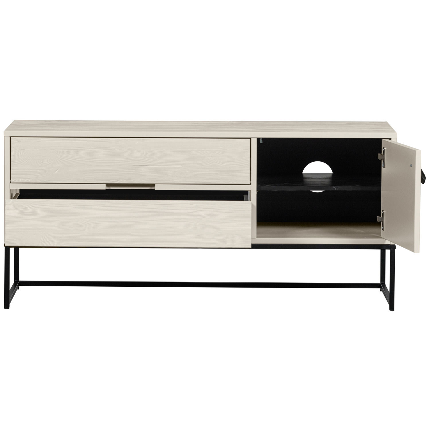 Silas tv meubel 120 cm grenen dust [fsc]