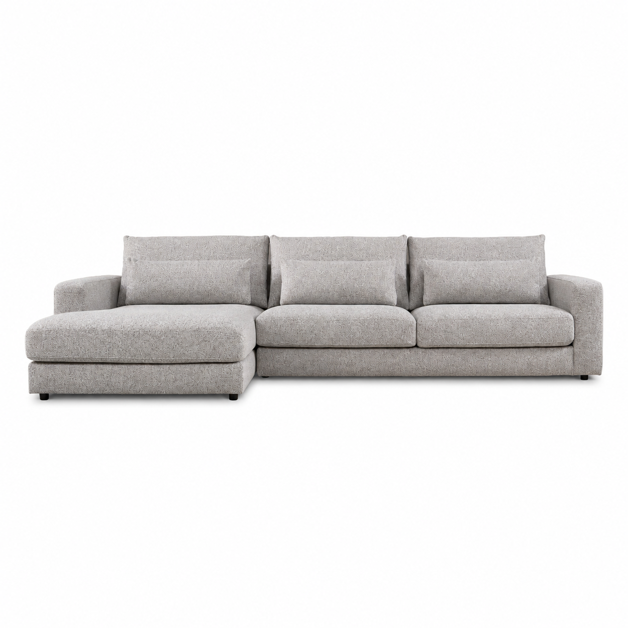 Hoekbank Lusaro Lichtgrijs Chaise Longue