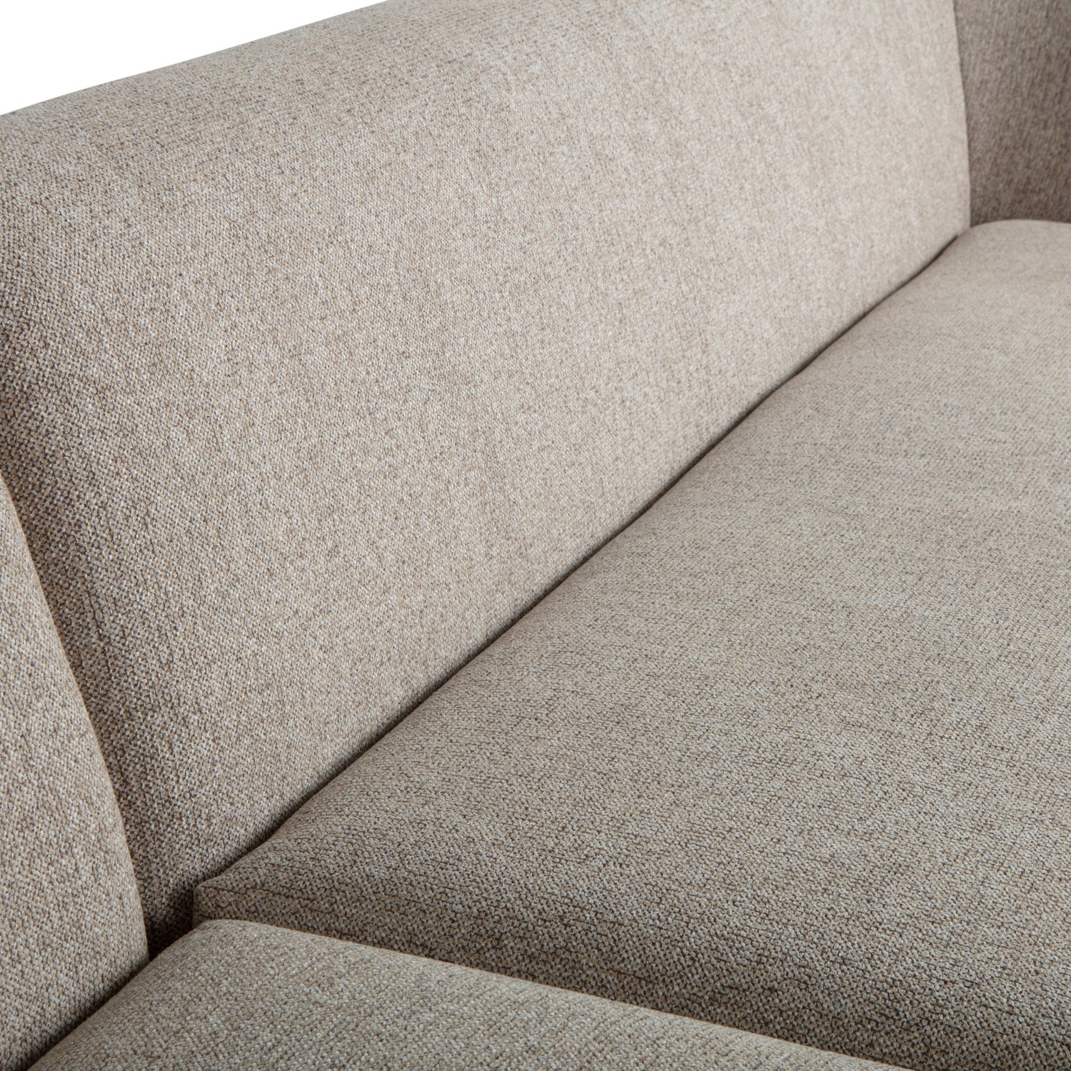 Sloping hoekbank links off white melange