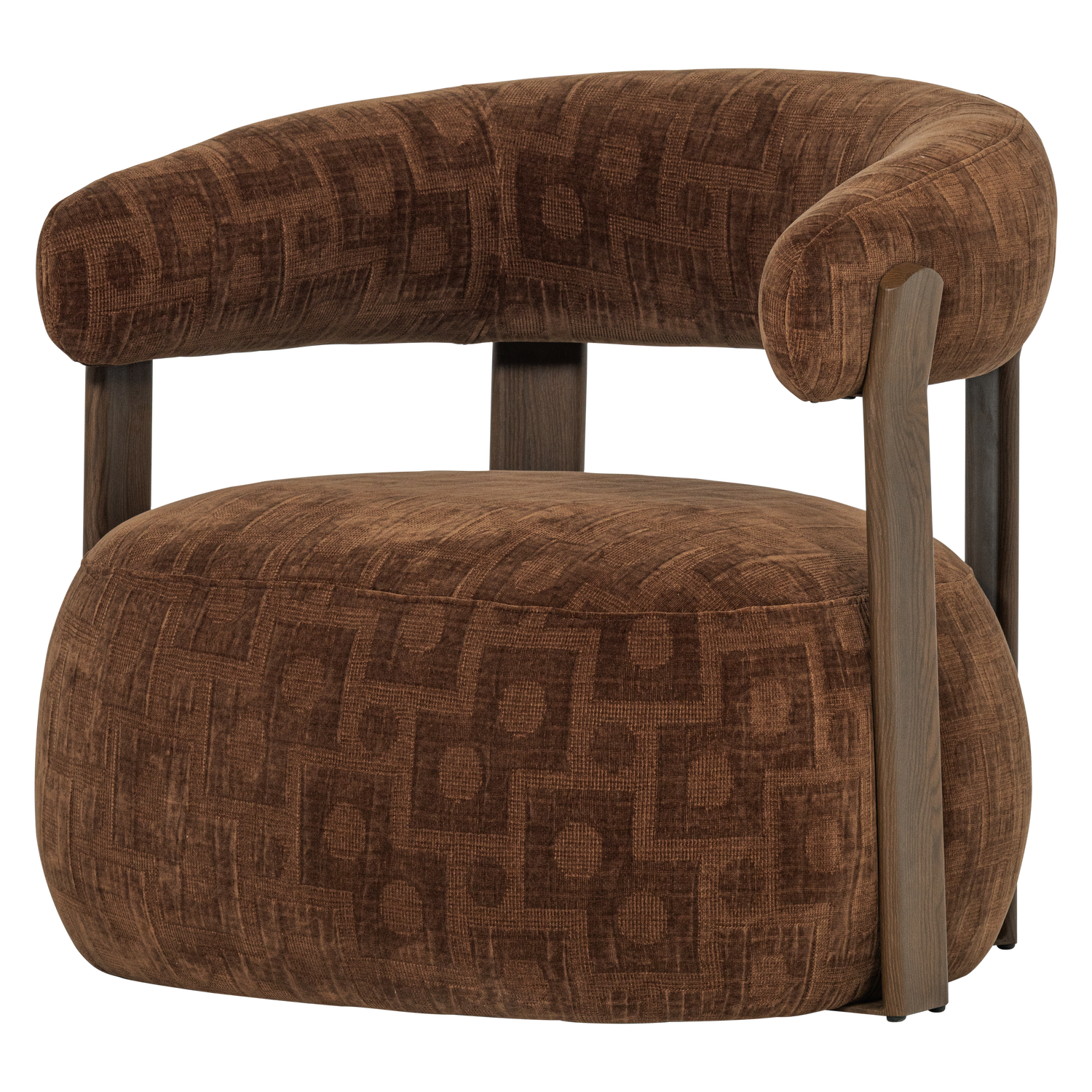 Foon fauteuil 3d structuurstof bruin [fsc]