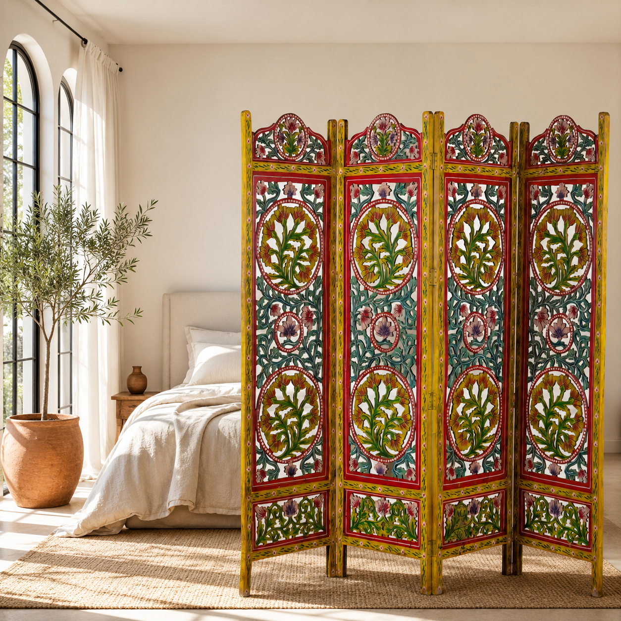 Nevaan - Handgesneden Mangohouten Roomdivider