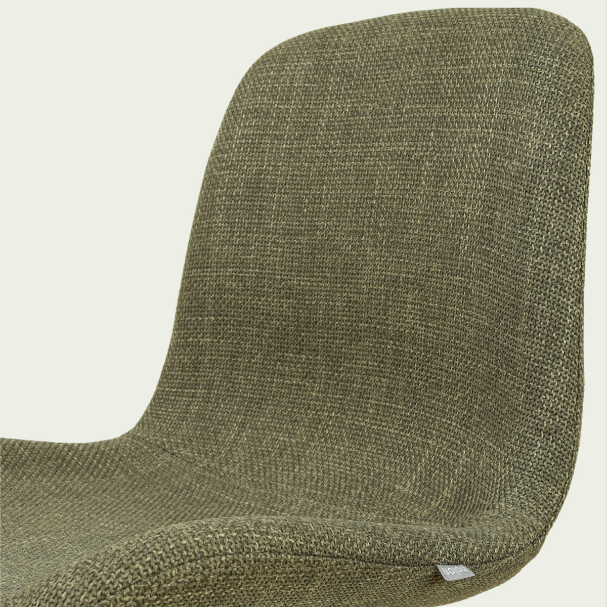 Barkruk Nino-Fé wit onderstel rib beige 75 cm