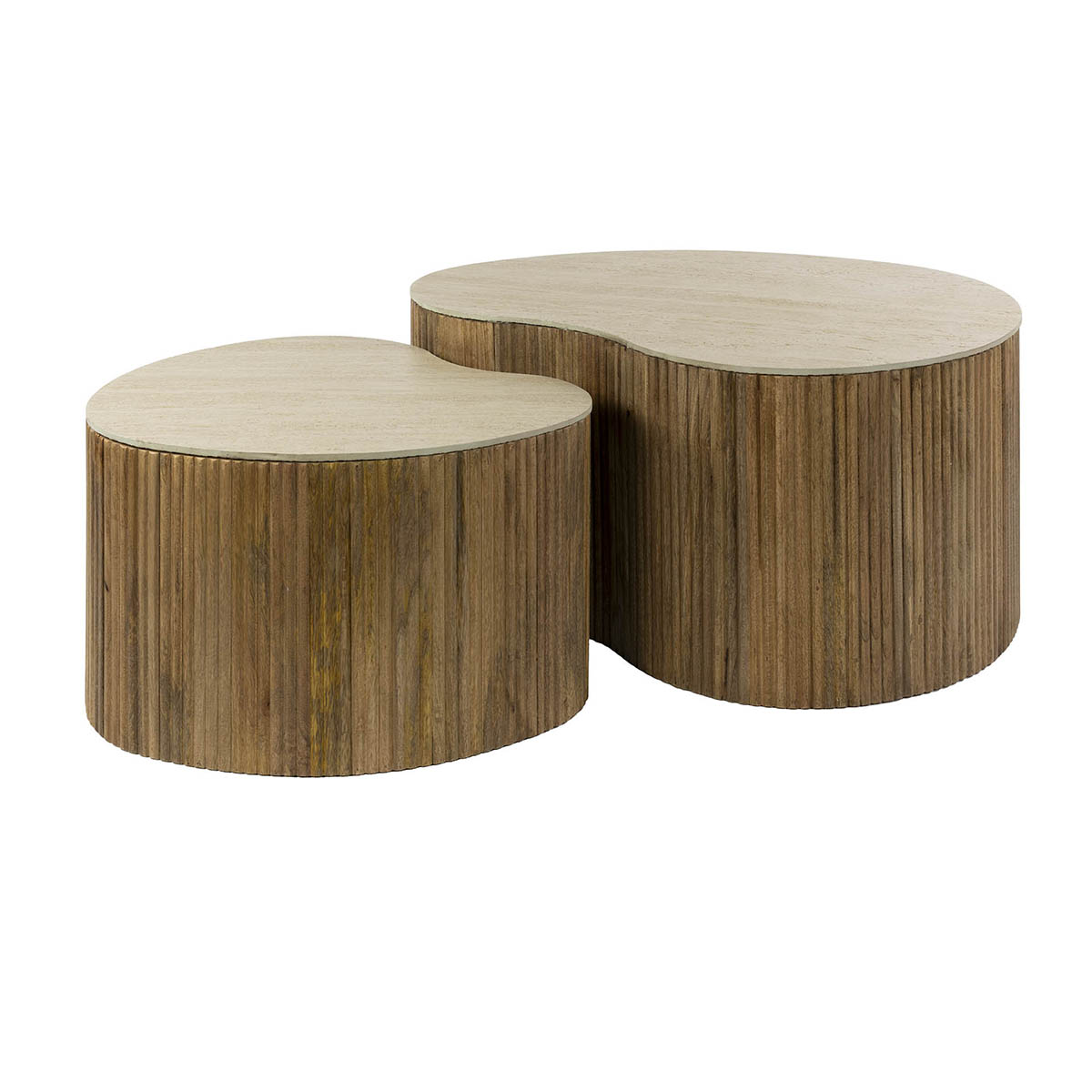Salontafel Set Limestone Hart