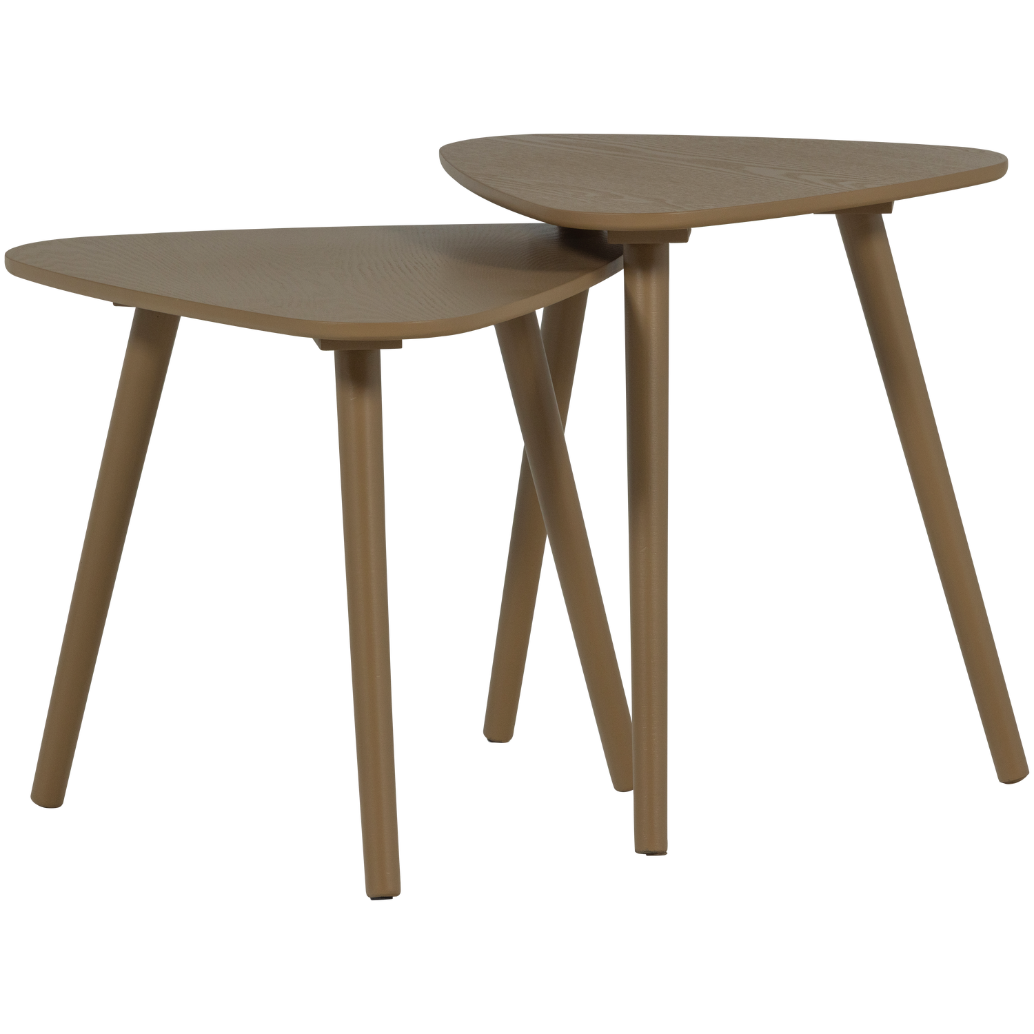 Nila bijzettafels hout zand - set van 2