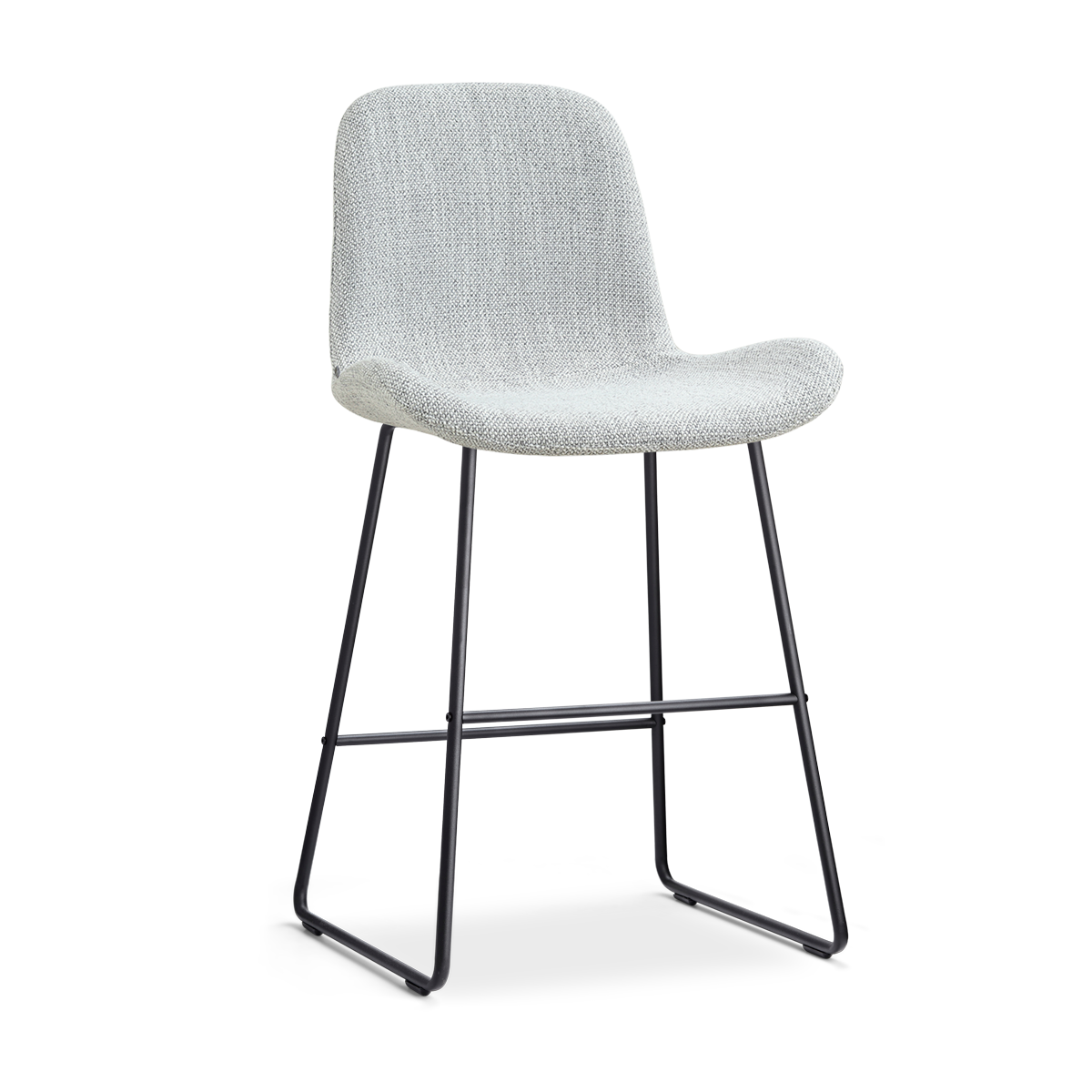 Barkruk Nino-Fé gestoffeerd met zwart onderstel (zithoogte 65 cm)