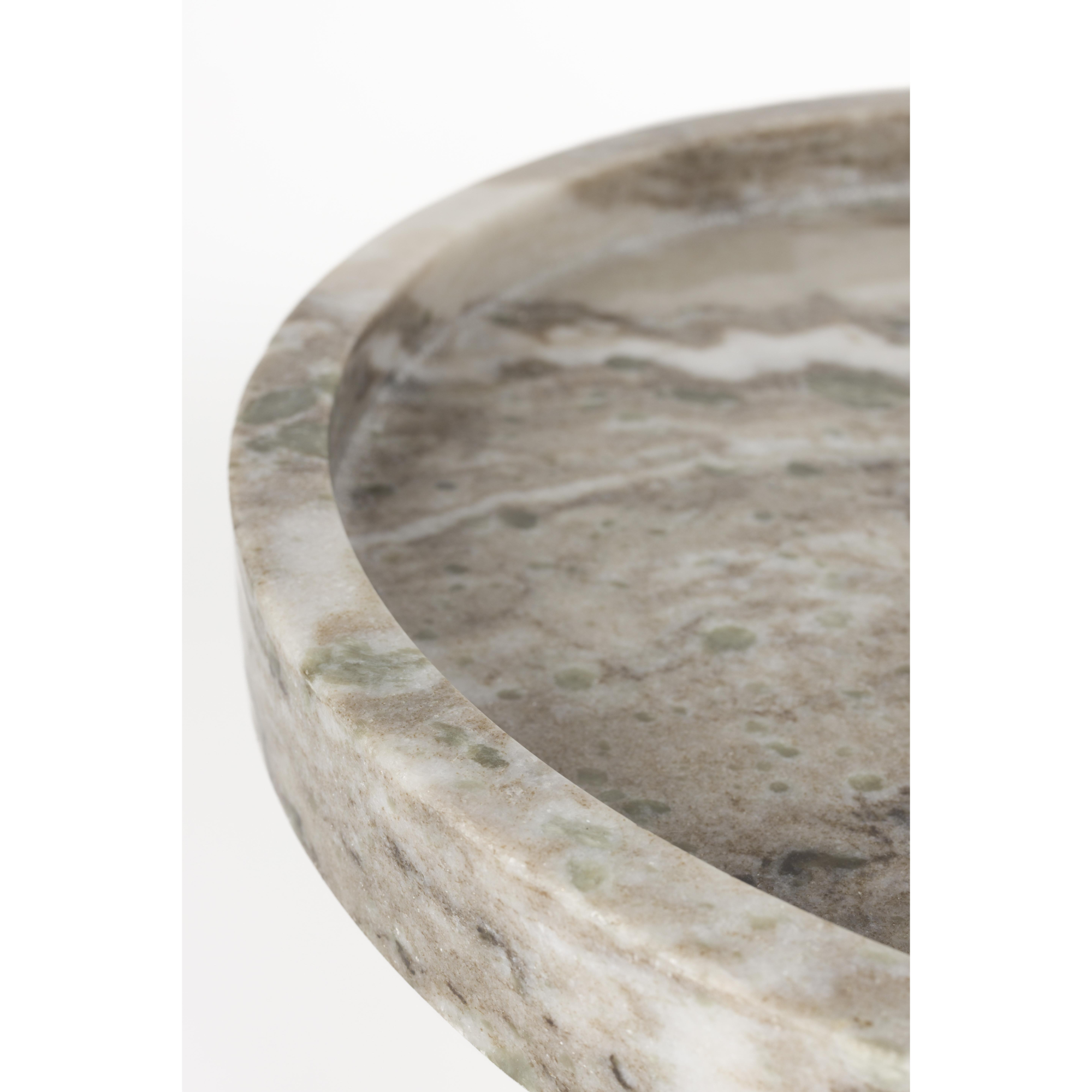 Cosmopolitan bijzettafel rond 40 cm marmer