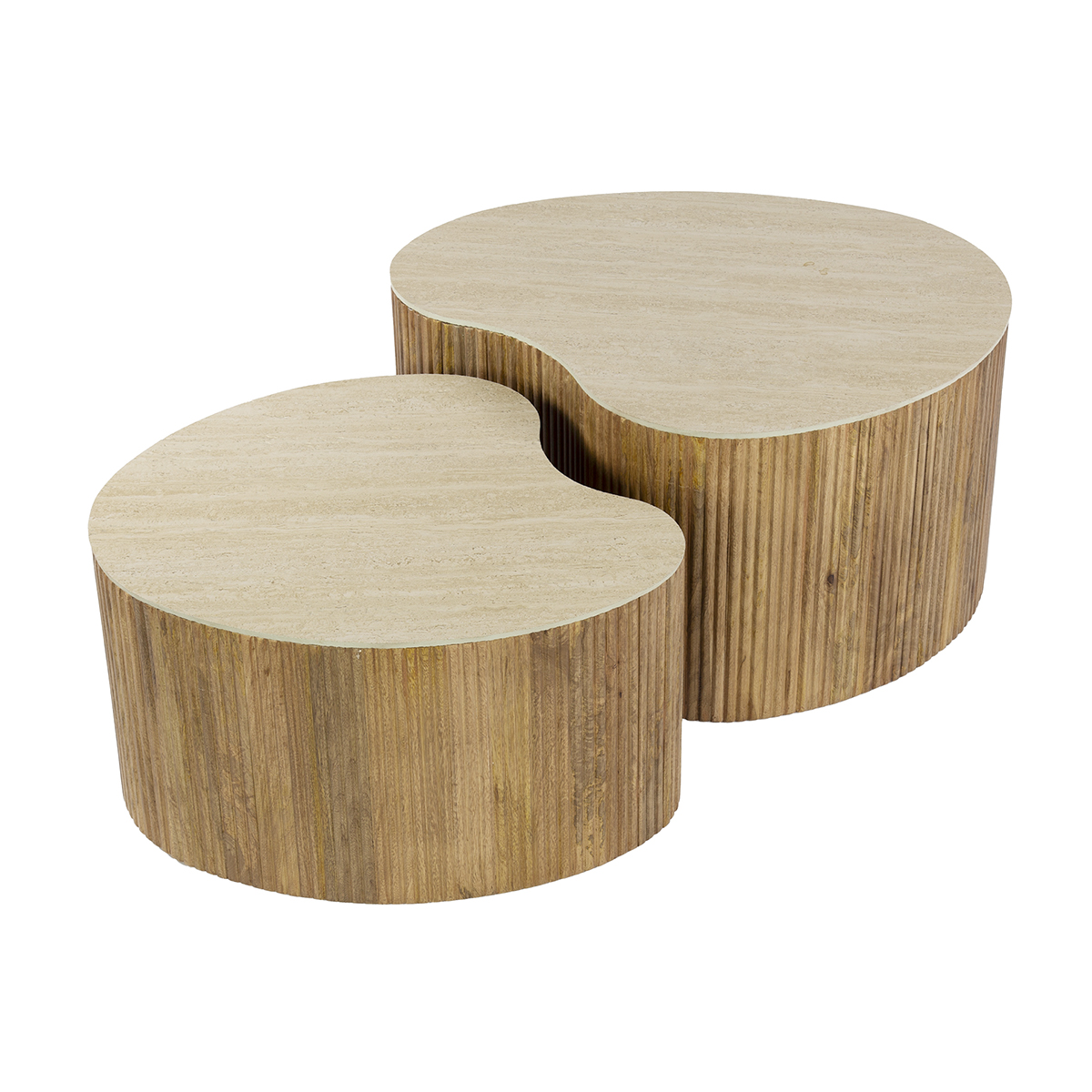 Salontafel Set Limestone Hart