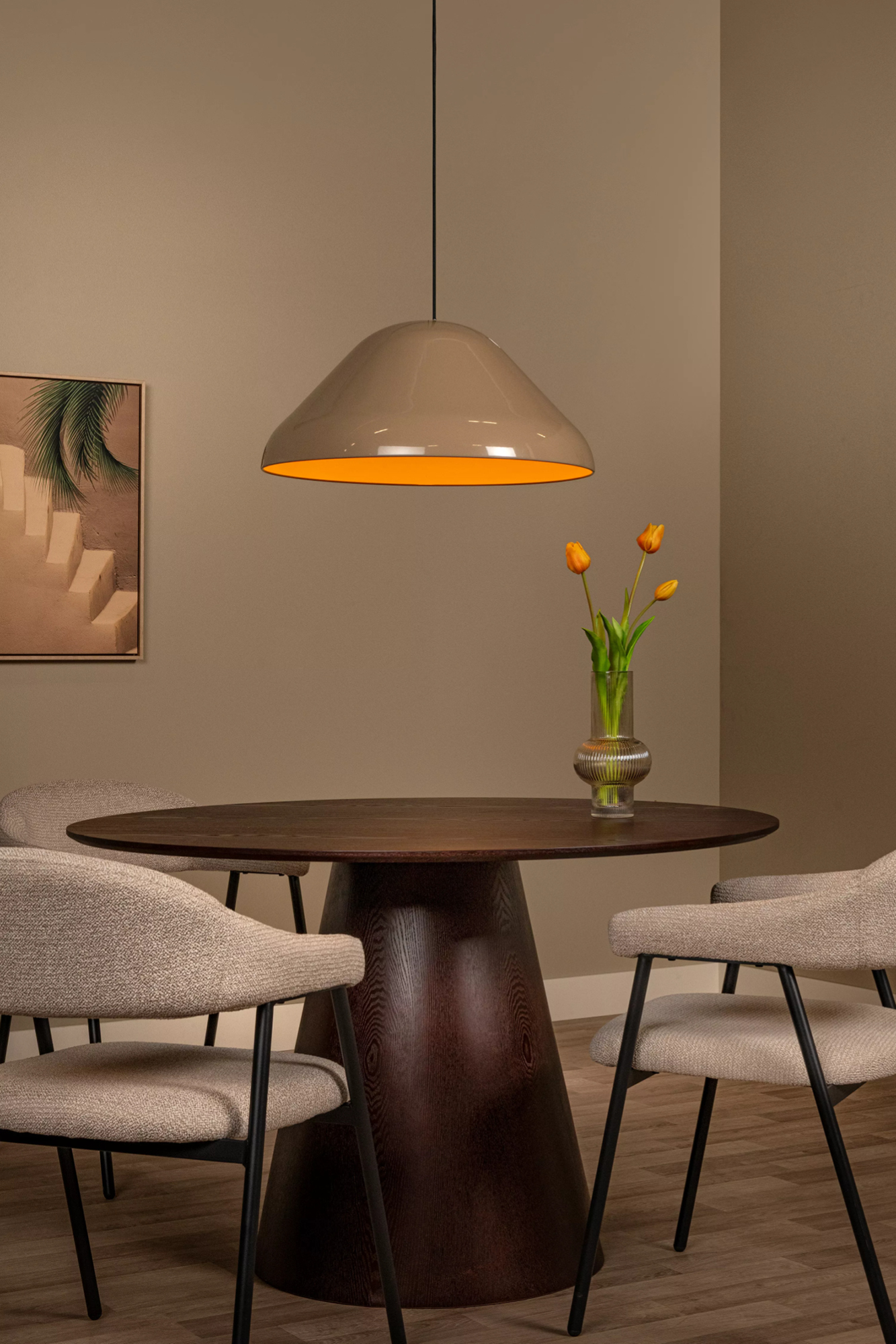 Andres hanglampen taupe en beige