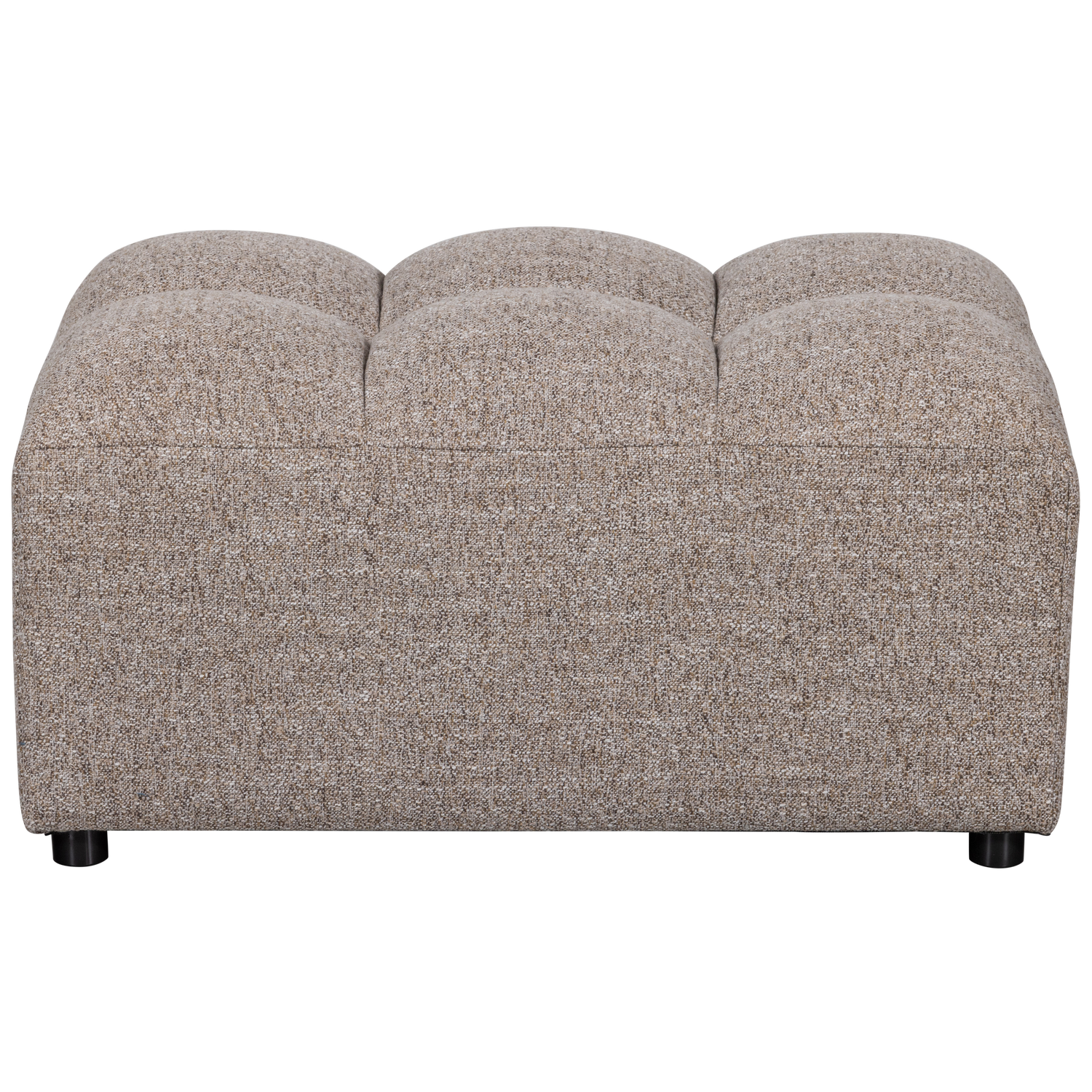 Allure hocker geweven stof donkerbruin melange