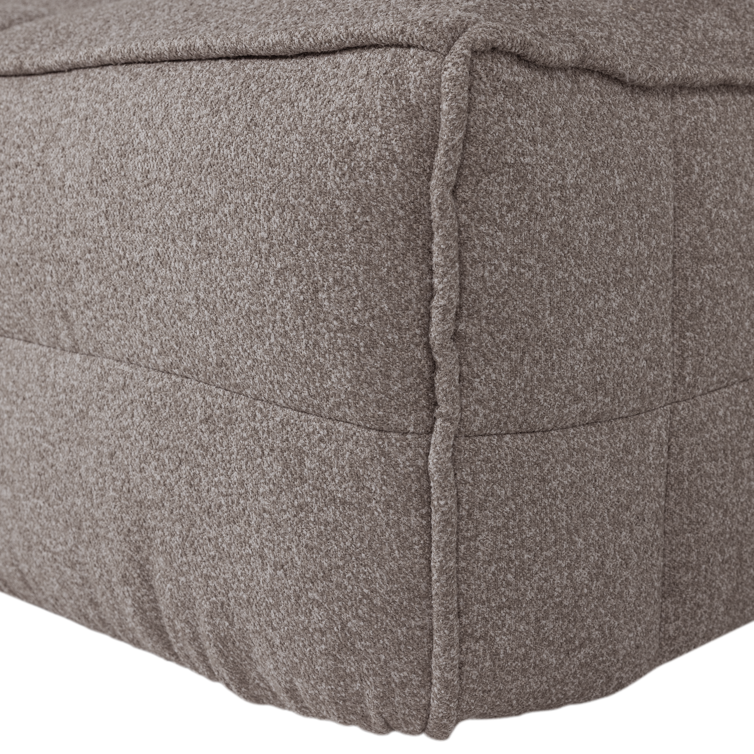Cluster hocker velvet warm taupe