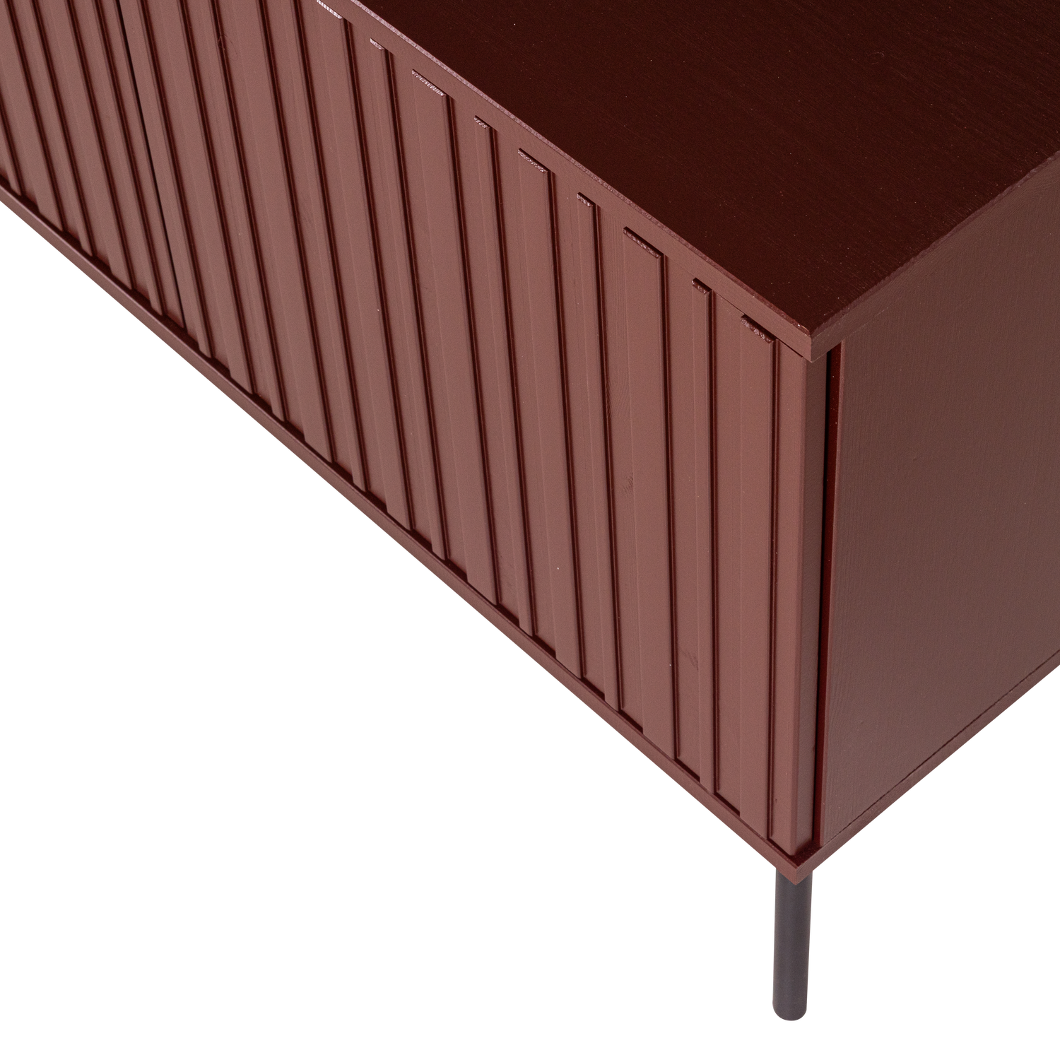 New gravure tv meubel 150 cm grenen bordeauxrood [fsc]