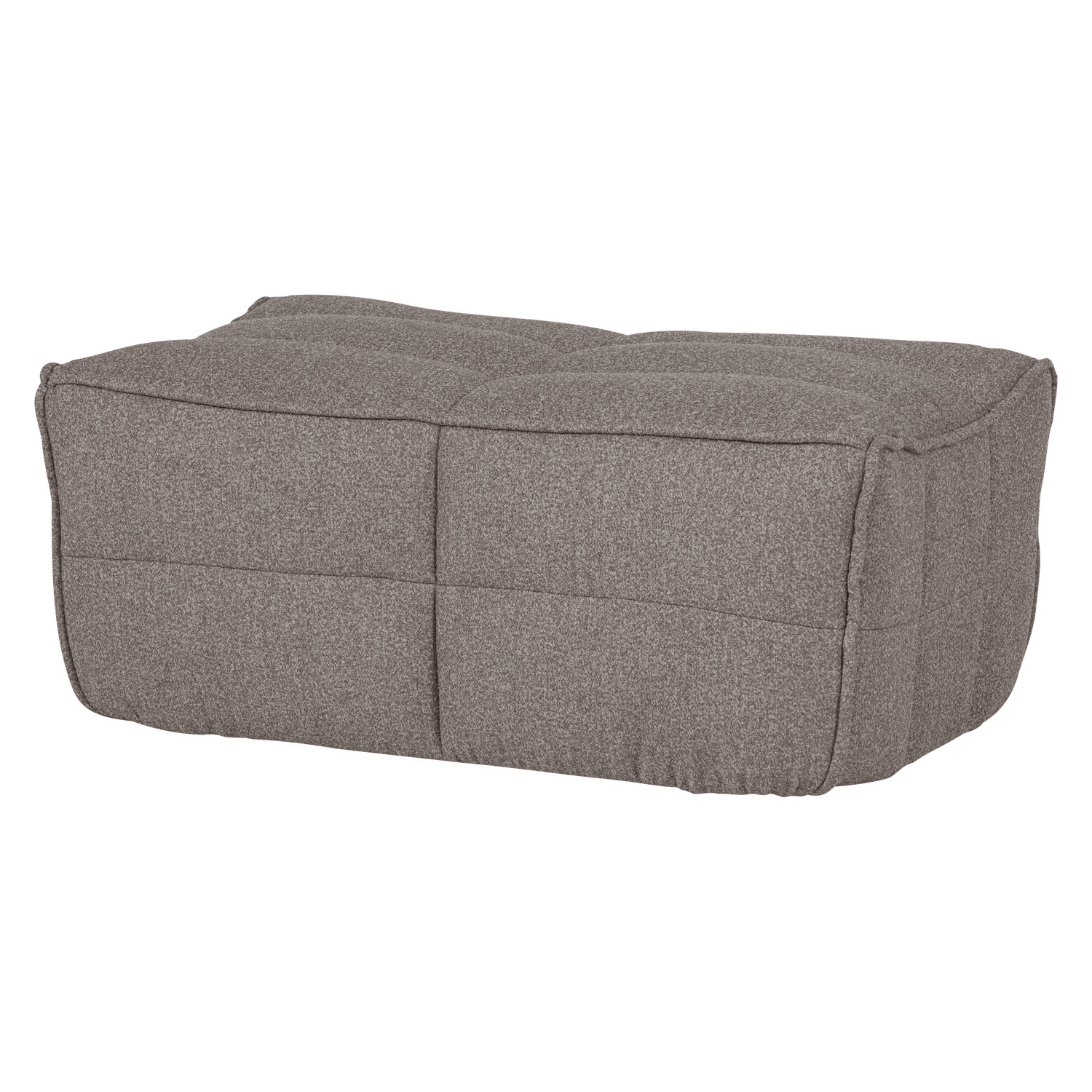 Cluster hocker velvet warm taupe