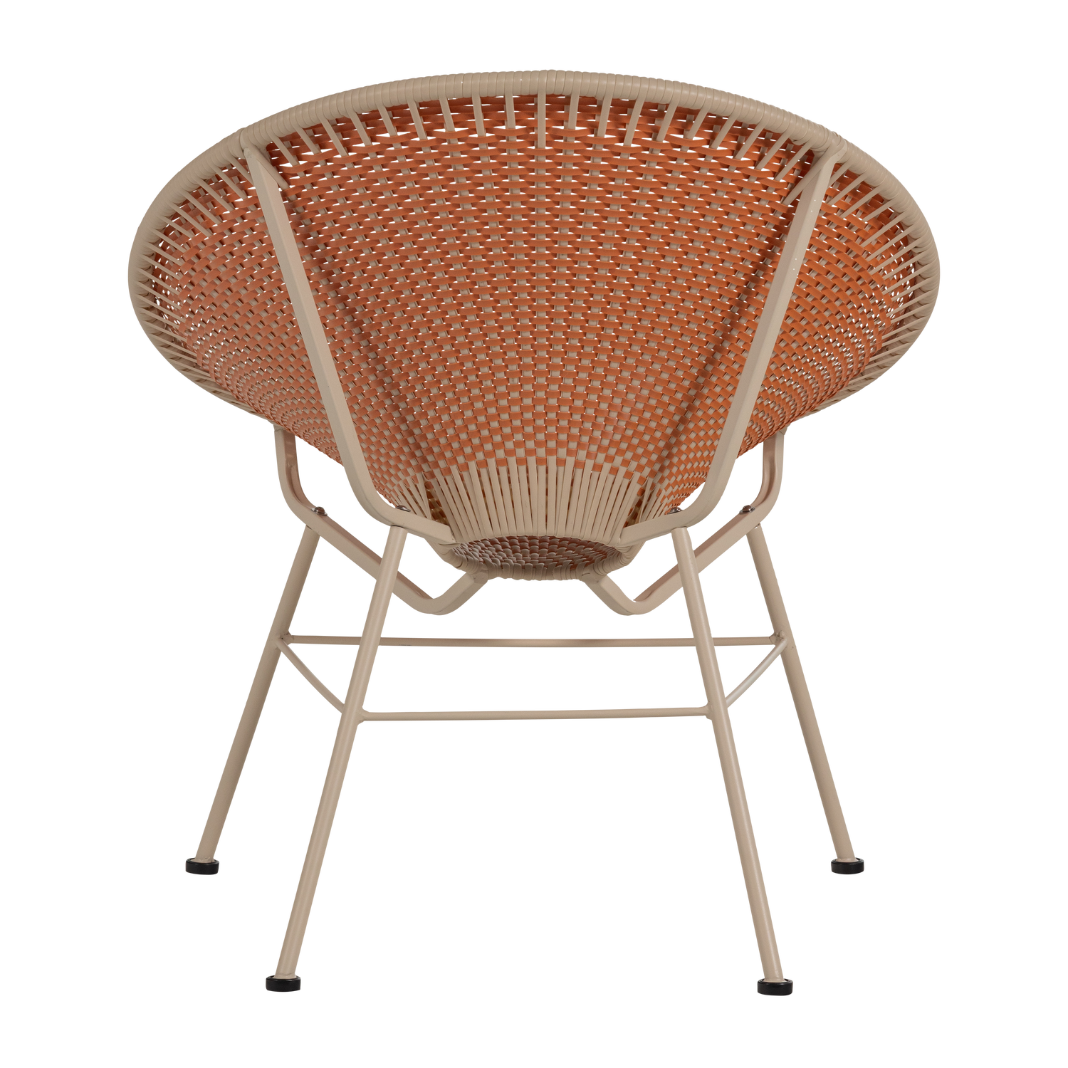 Kazoun tuin loungestoel wicker oranje