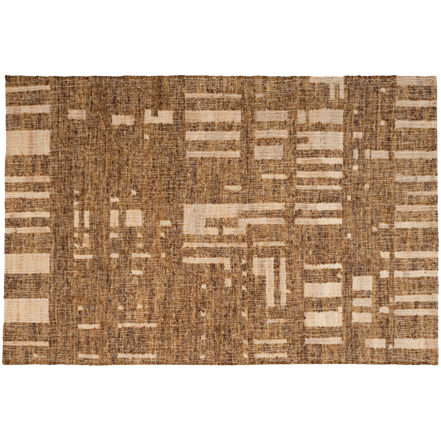 Ian handgeweven vloerkleed wol/katoen bruin 170x240cm