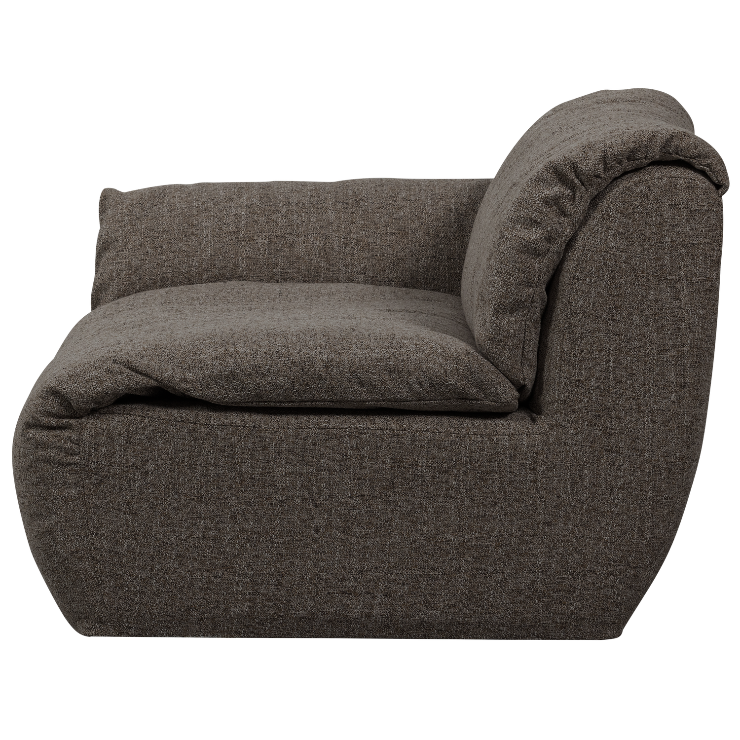Baggy 1-zits element met arm links geweven chenille oudroze
