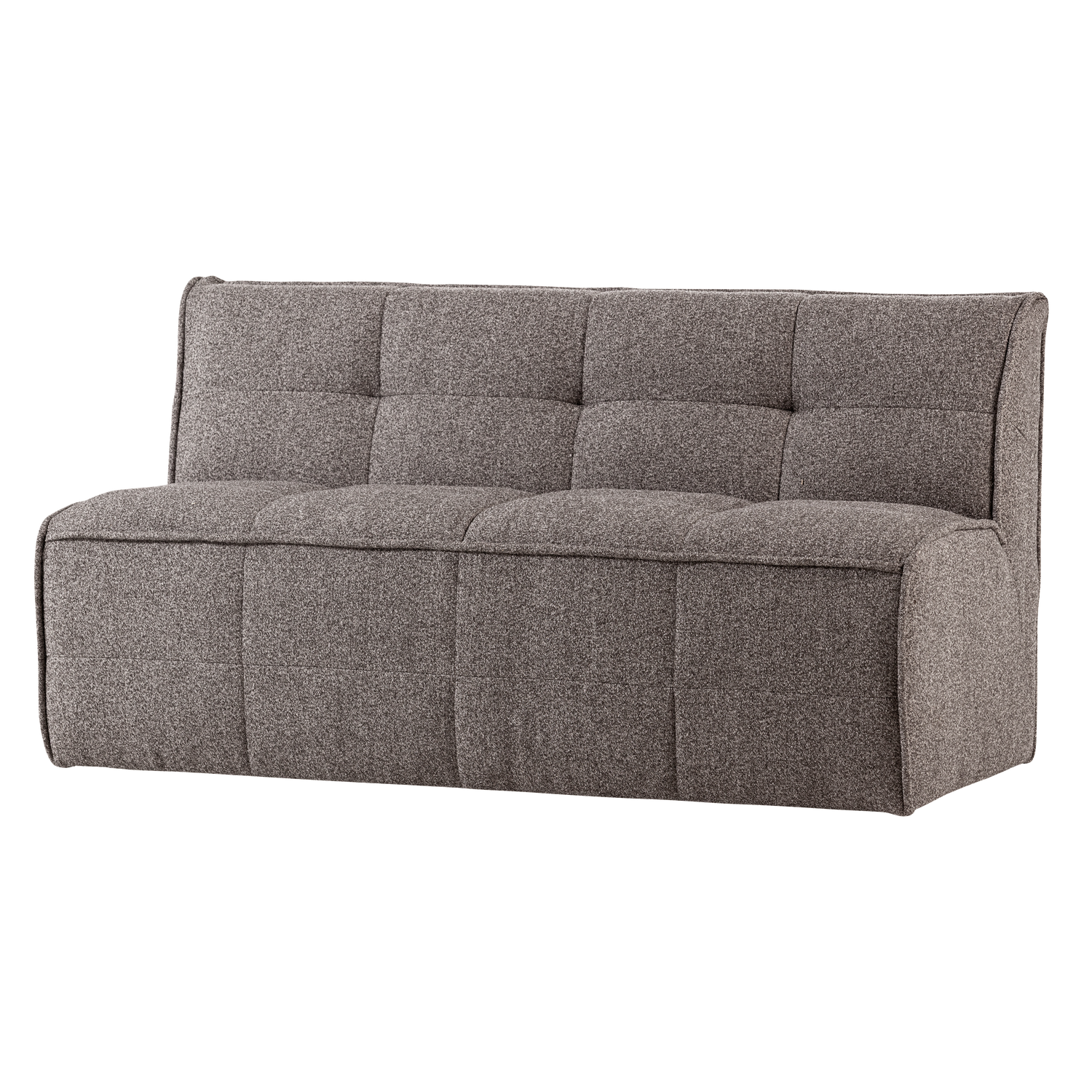 Cluster eetbankje met rugleuning boucle khaki bruin