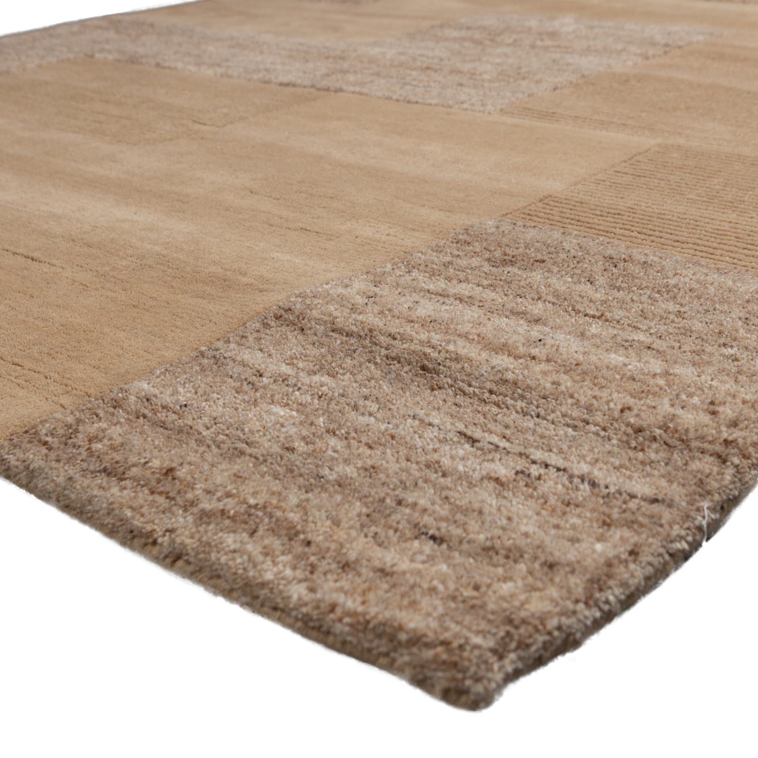 Noven handgeweven vloerkleed wol/katoen zand 170x240cm