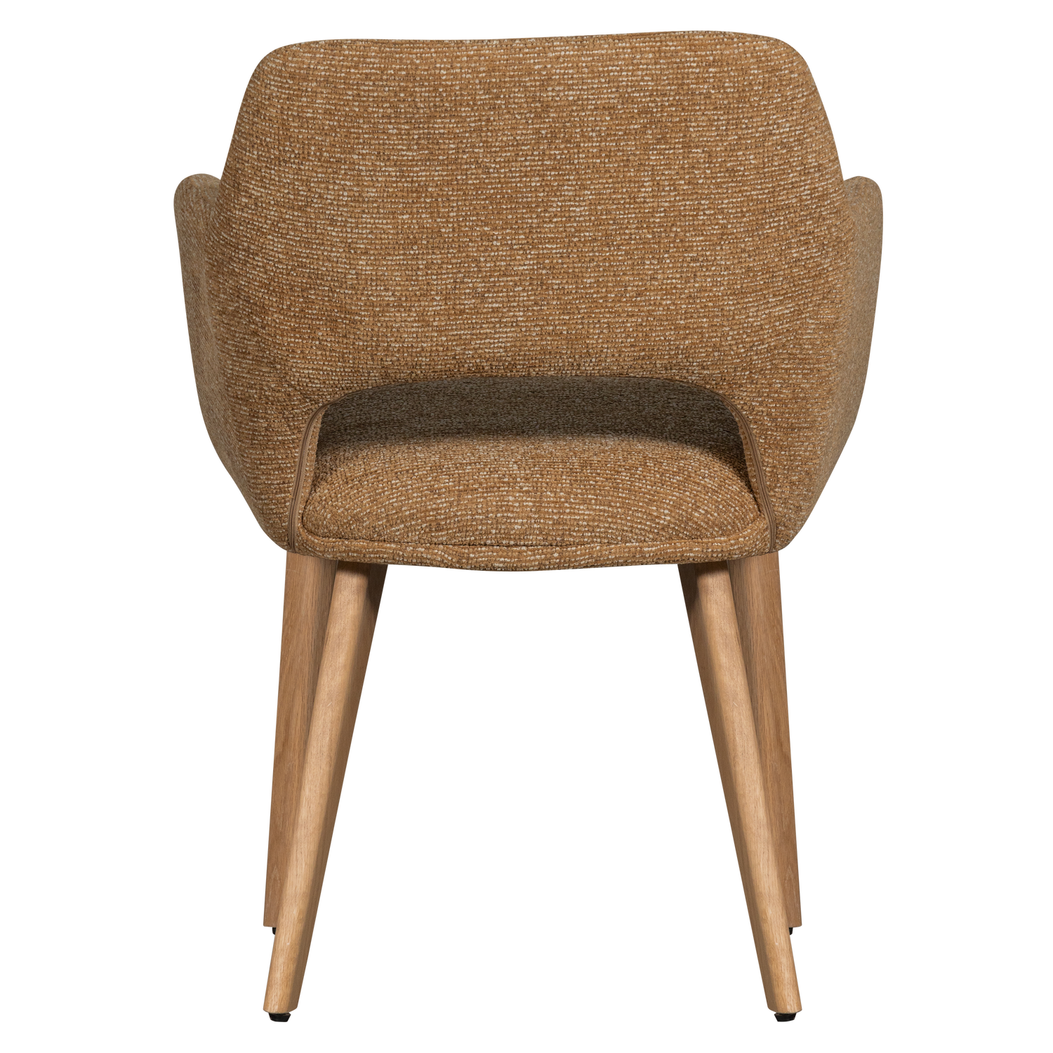 Murat eetkamerstoel taupe met houten poot naturel