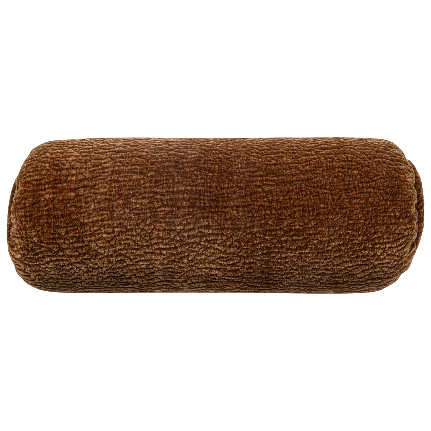Baggy rolkussen 50xo23 cm 3d chenille middenbruin