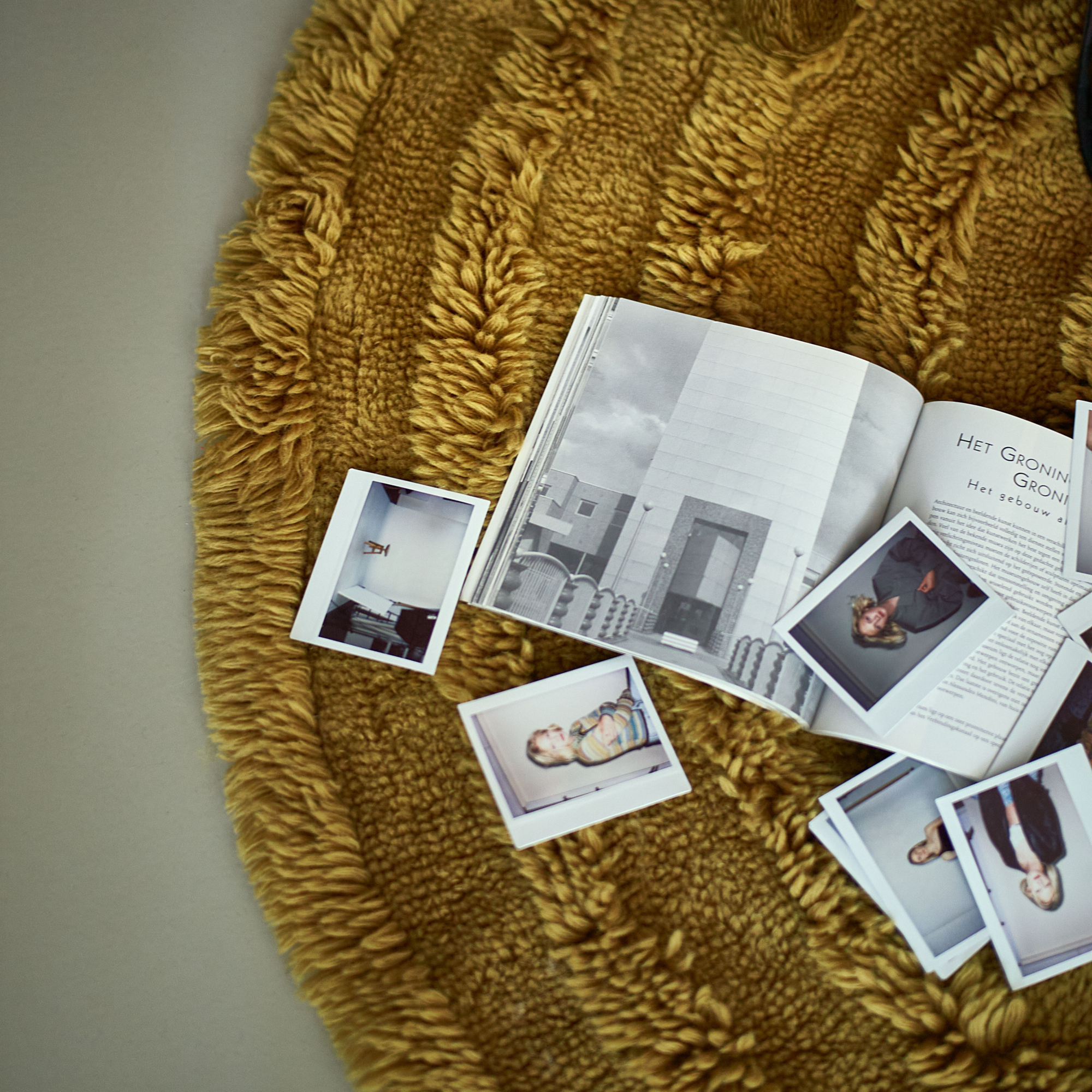 HKliving Vloerkleed Round woolen Seaweed