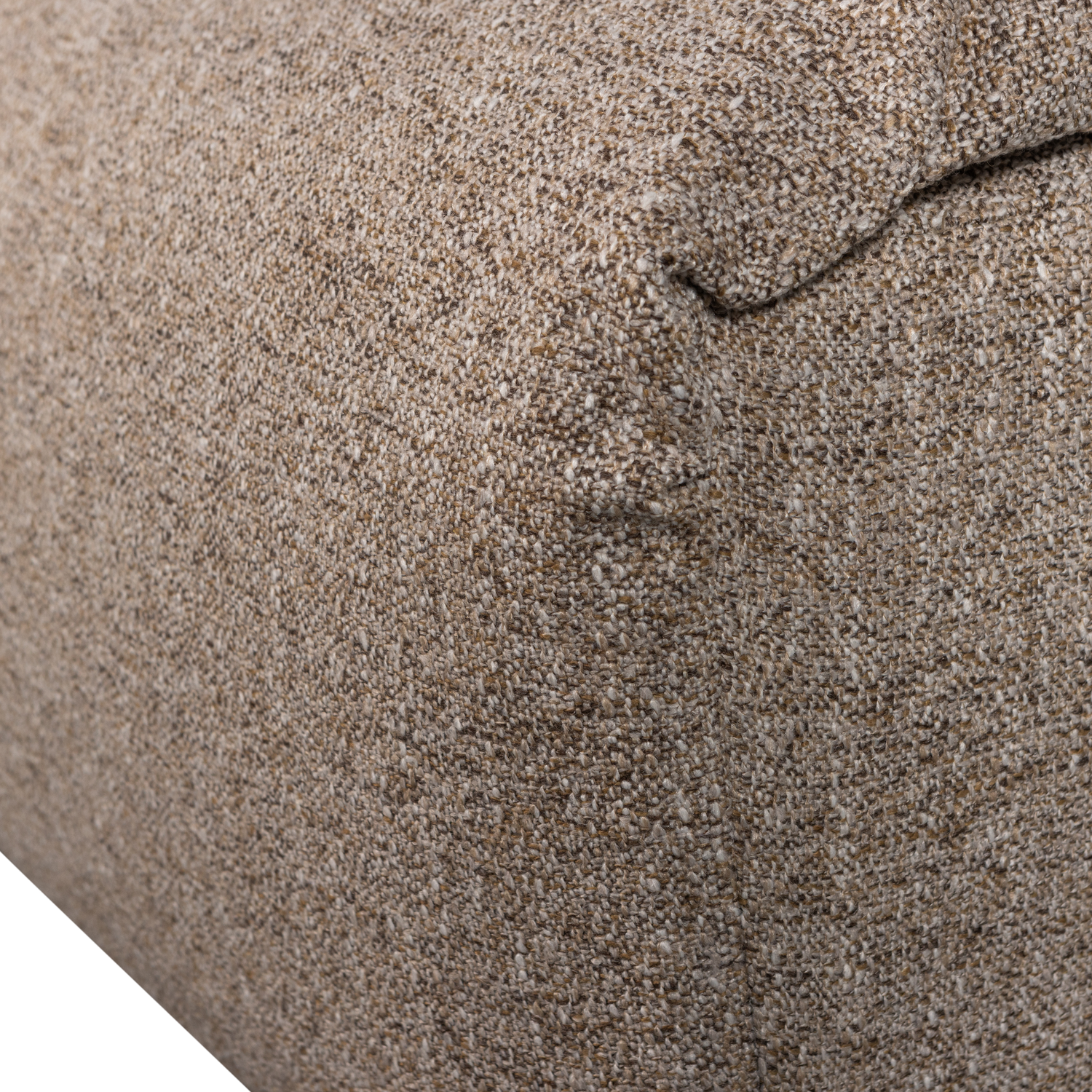 Baggy hocker geweven stof naturel melange