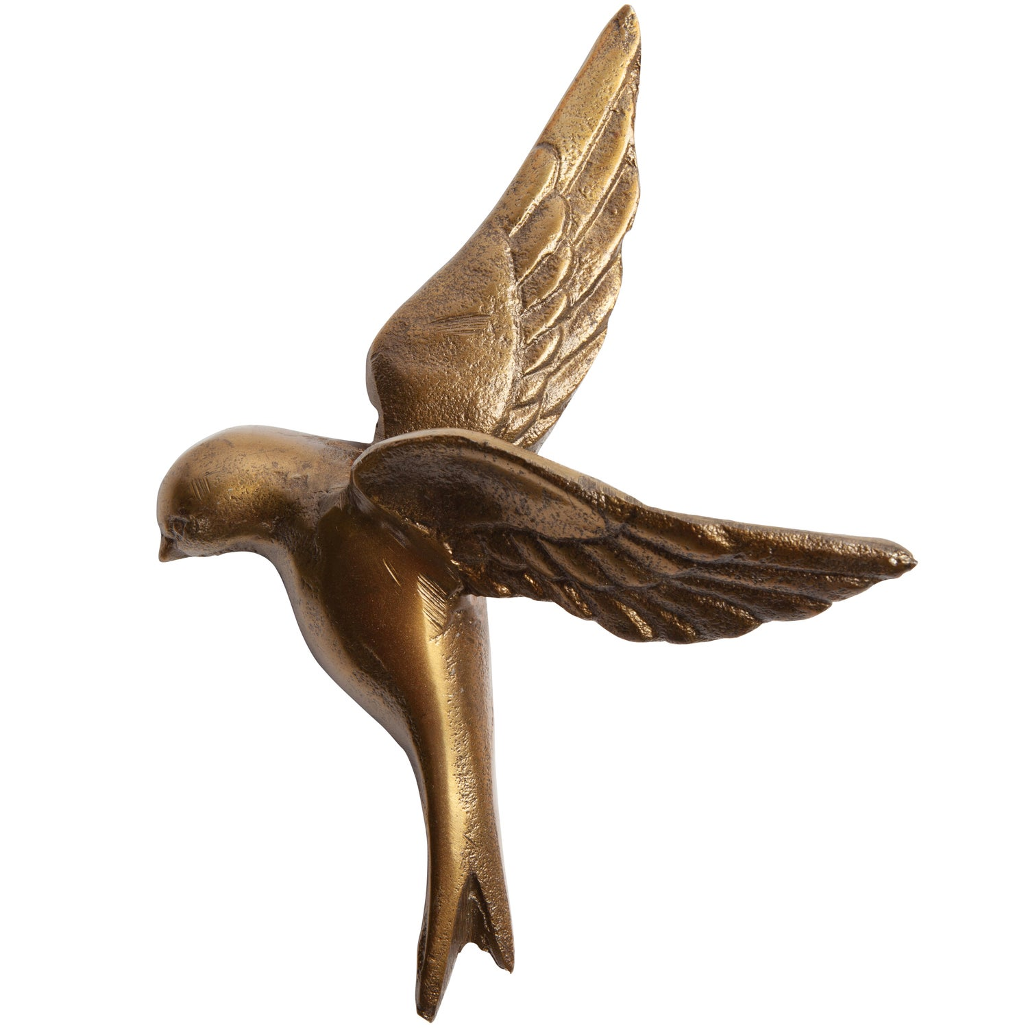 Avaler too vogels metaal antique brass - set van 3
