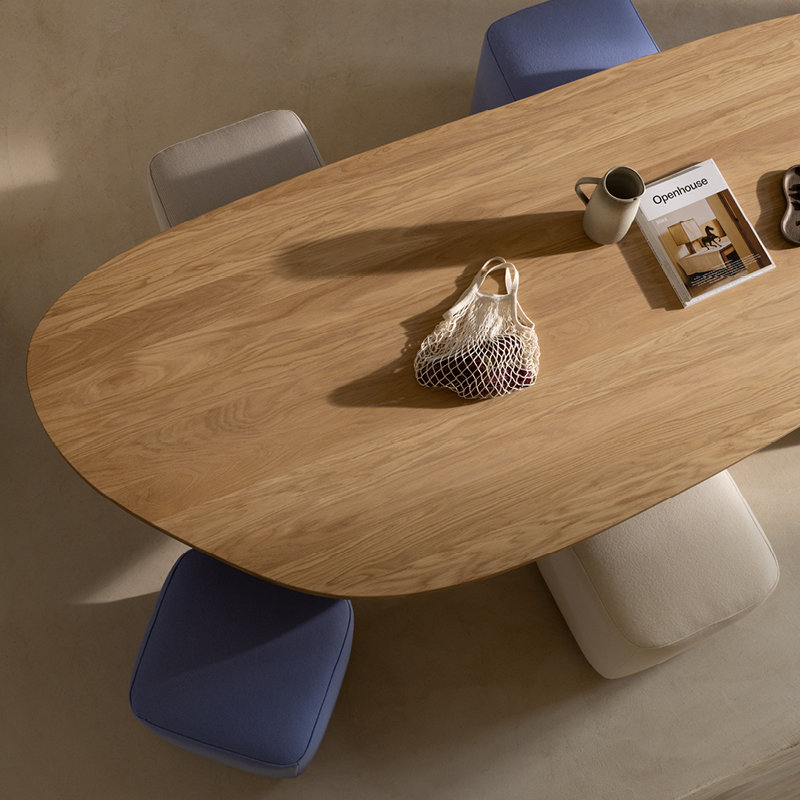 Studio HENK tafel Butterfly Blob - zwart frame, gerookte beits