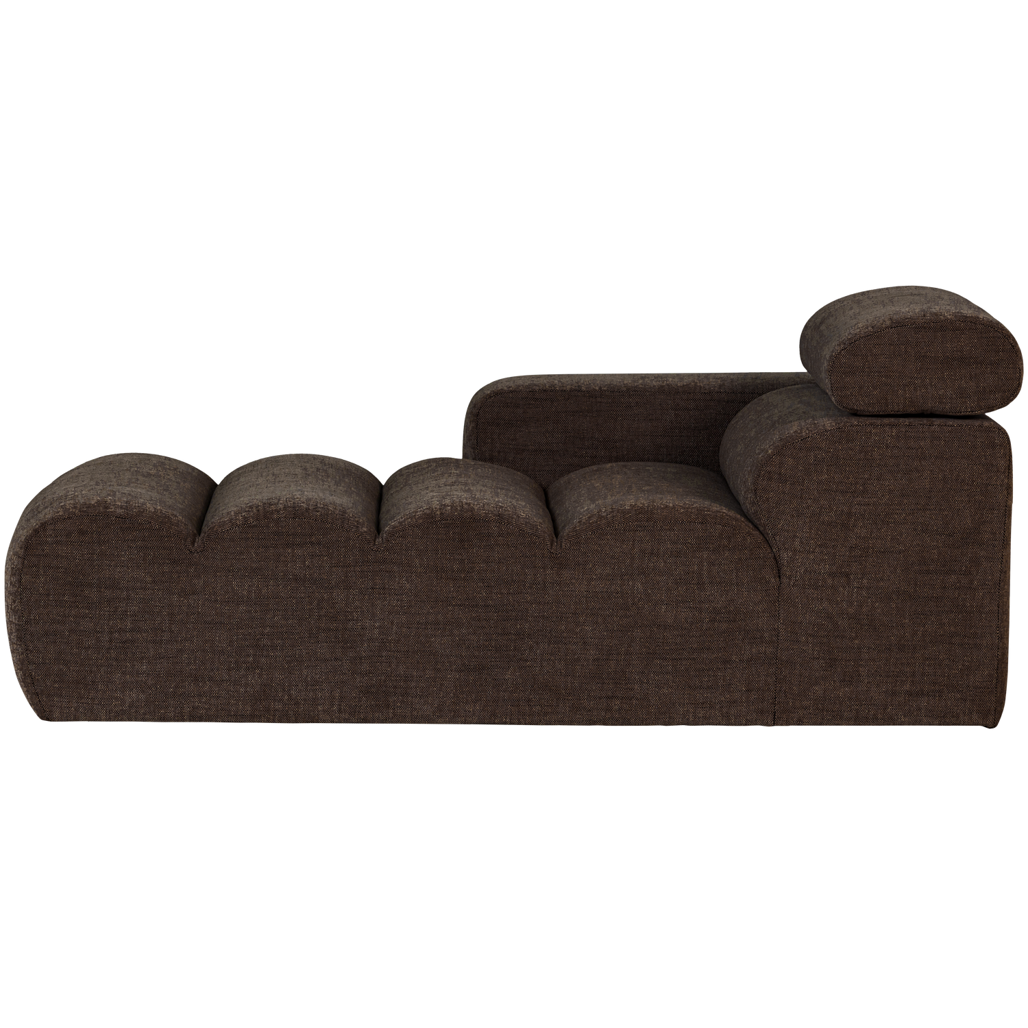 Novi chaise longue element arm links ribstof terra