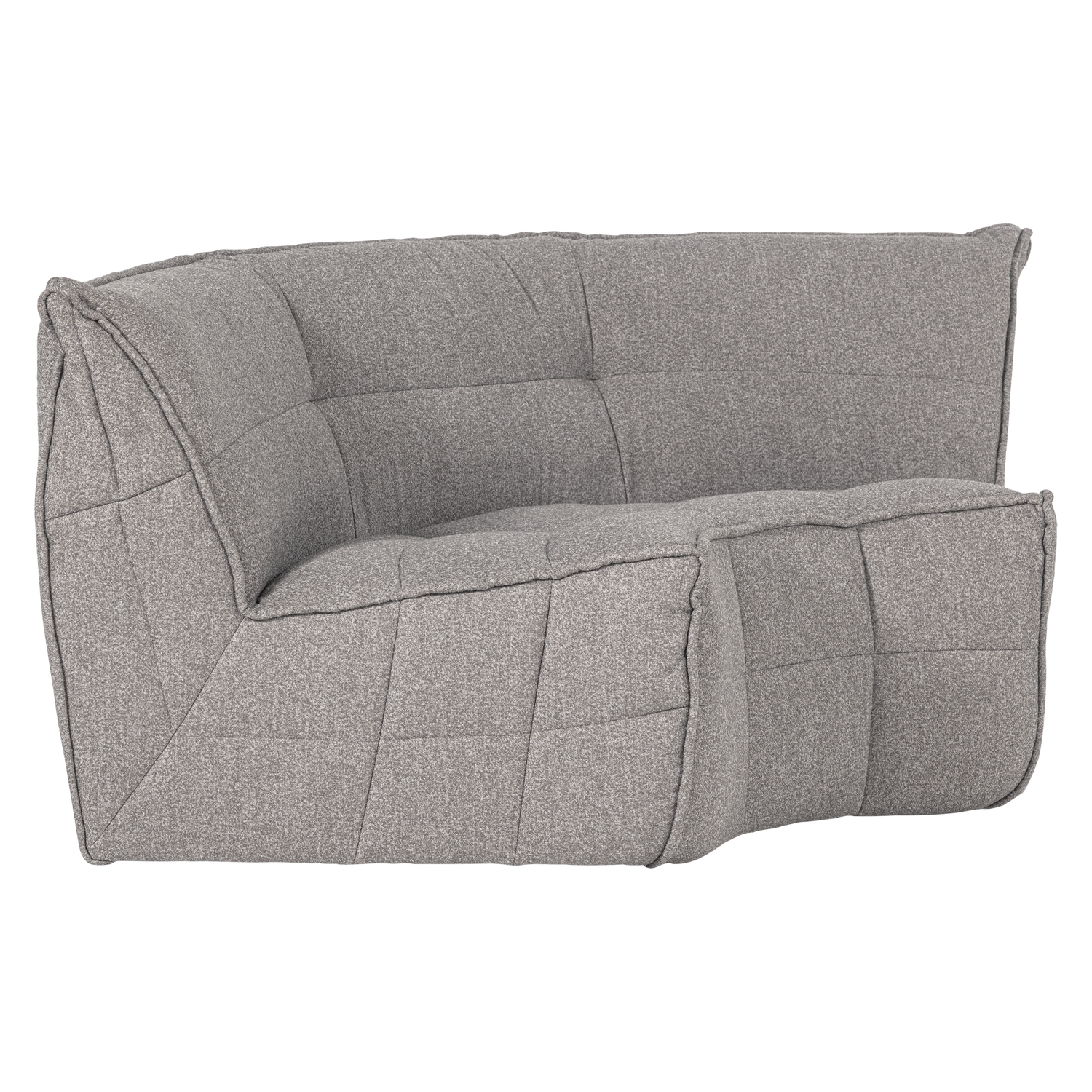 Cluster hoekelement boucle warm grijs