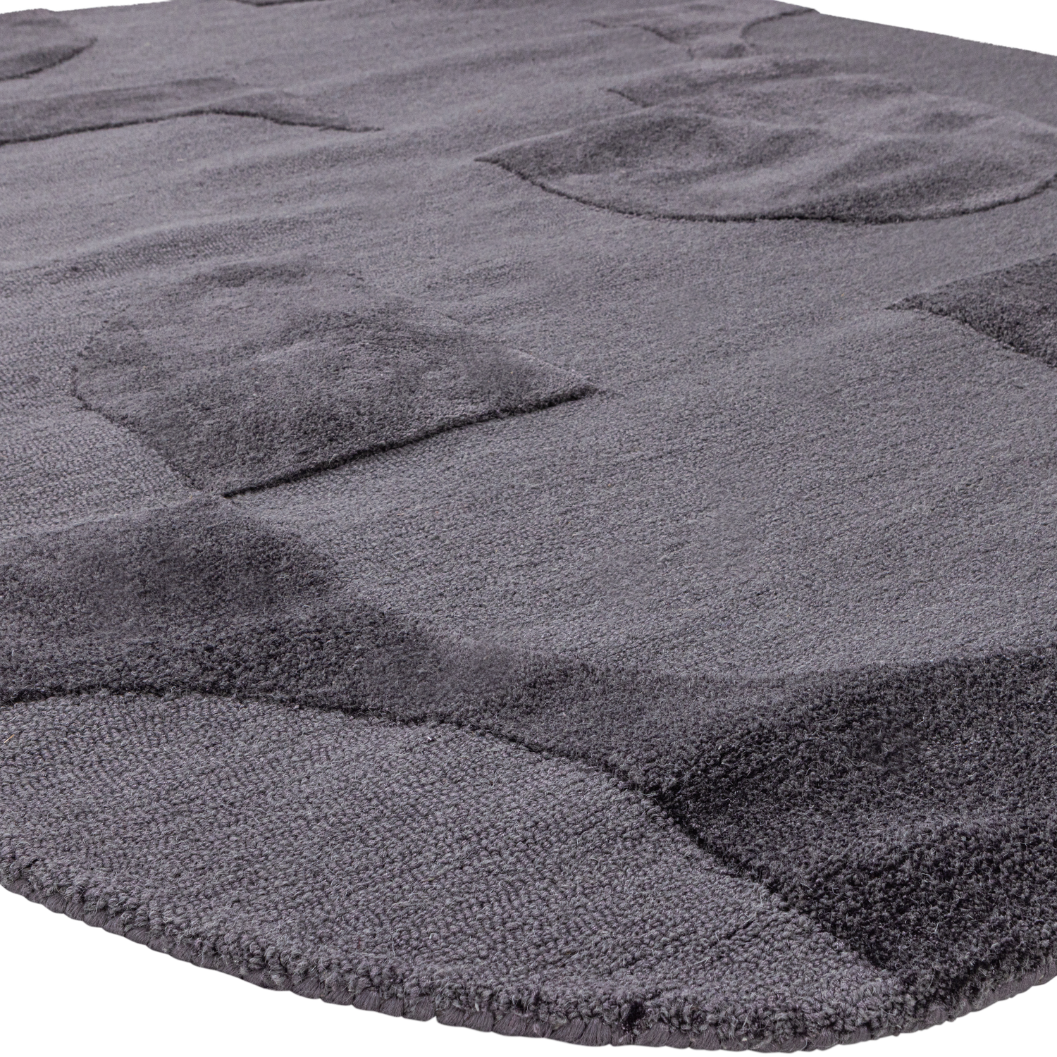 Livo vloerkleed viscose/wol grijs 170x240 cm
