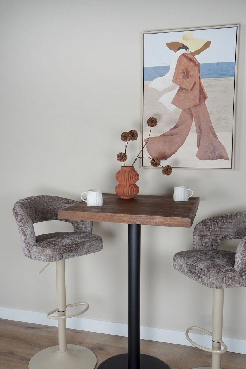 Barkruk Vince - Beige onderstel