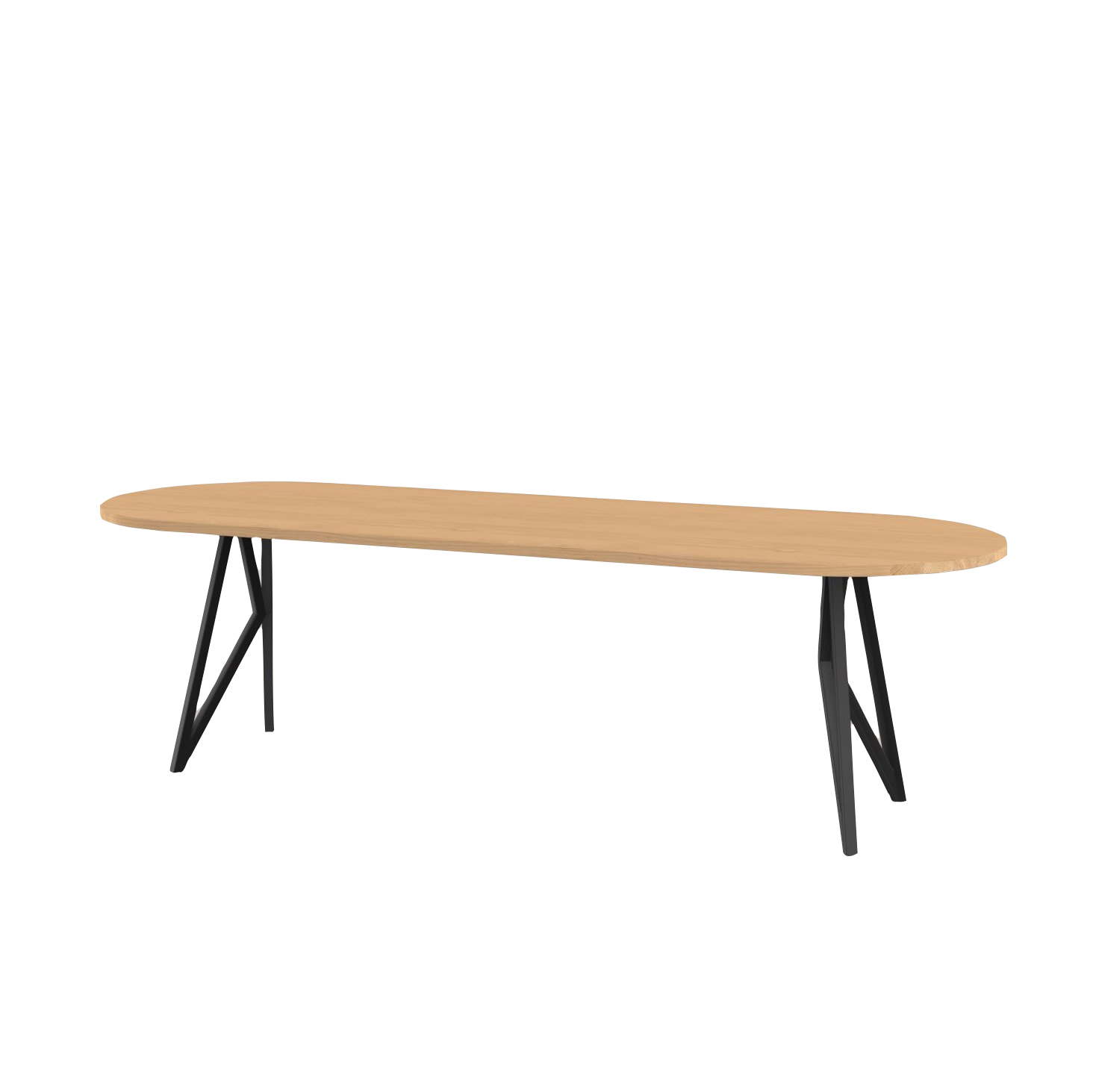 Studio HENK tafel Butterfly Plat ovaal, zwart frame - Smart Collectie