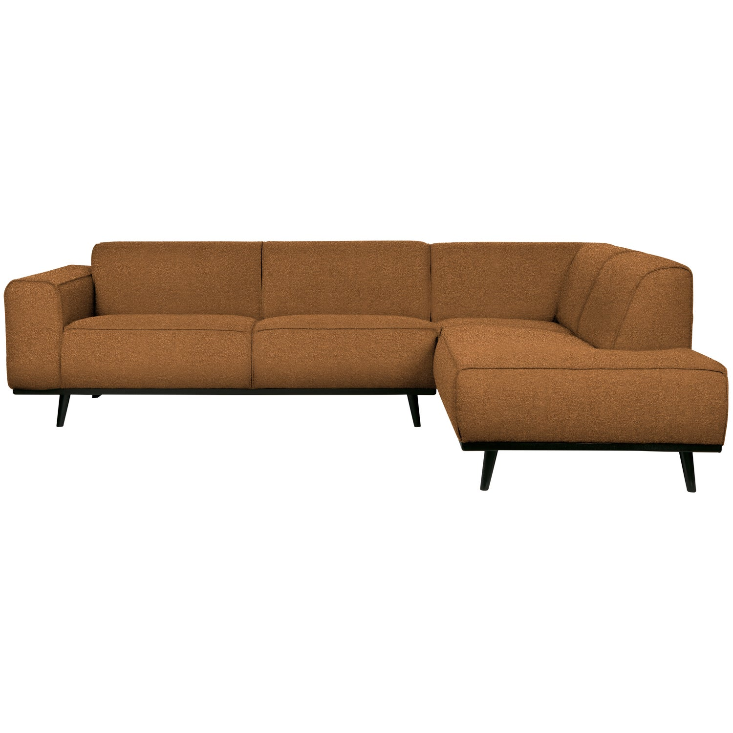 Statement hoekbank rechts chenille velvet terra