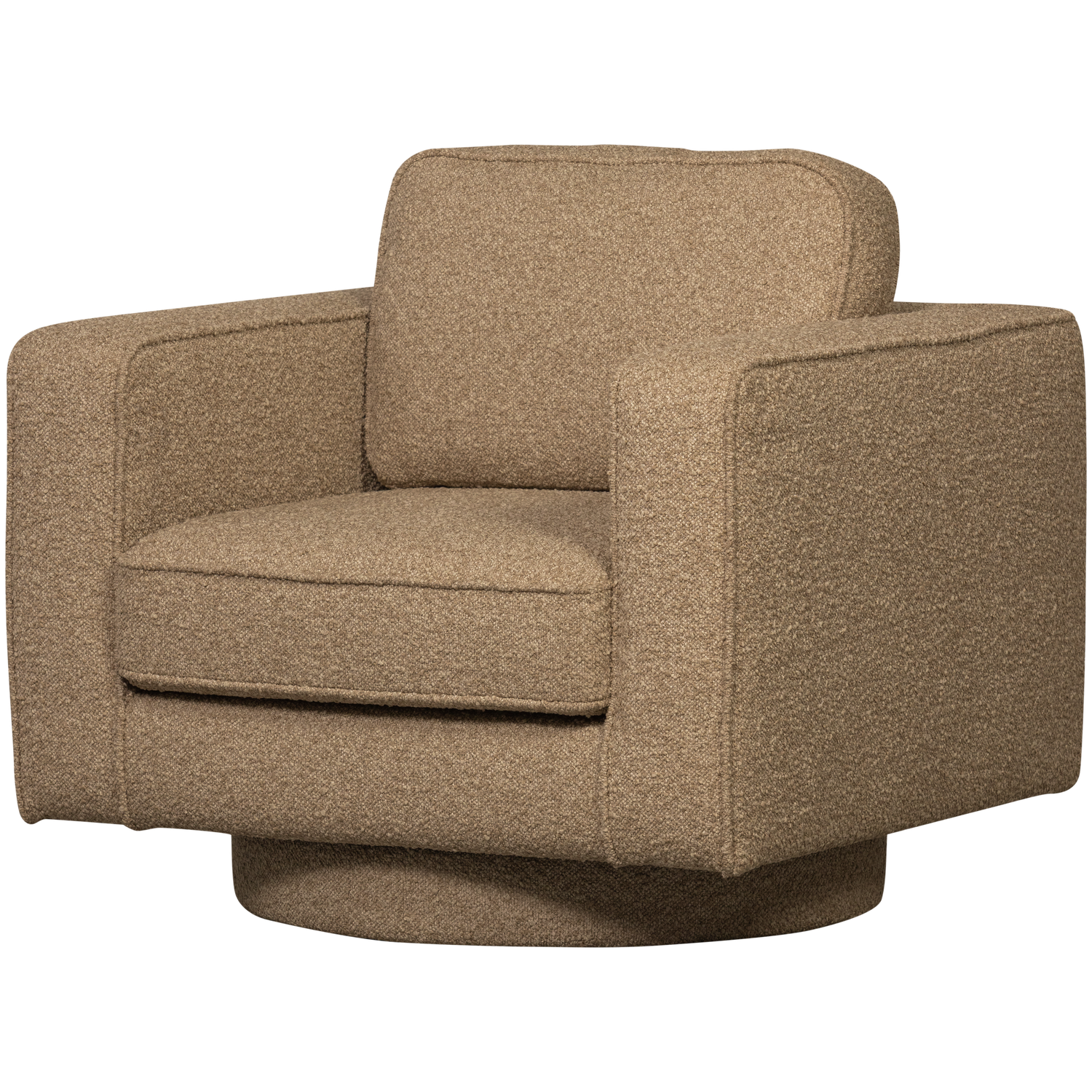 Lazy draaifauteuil boucle bruin