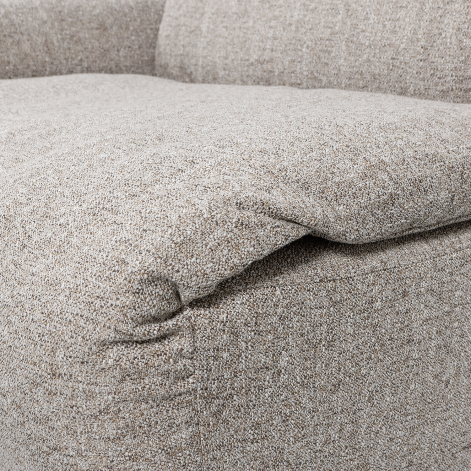Baggy 1-zits element met arm links geweven chenille oudroze