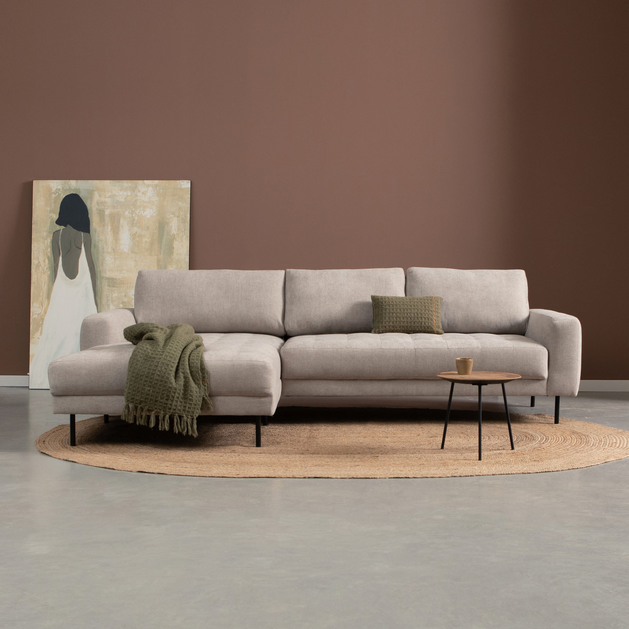 Hoekbank Evora Beige