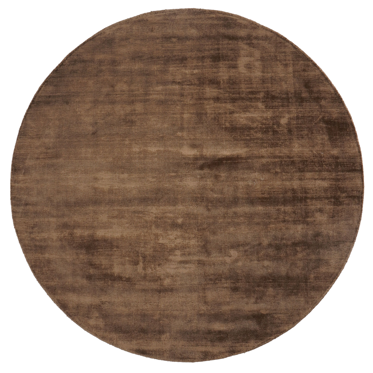 Vloerkleed Cos - Viscose Brown Rond