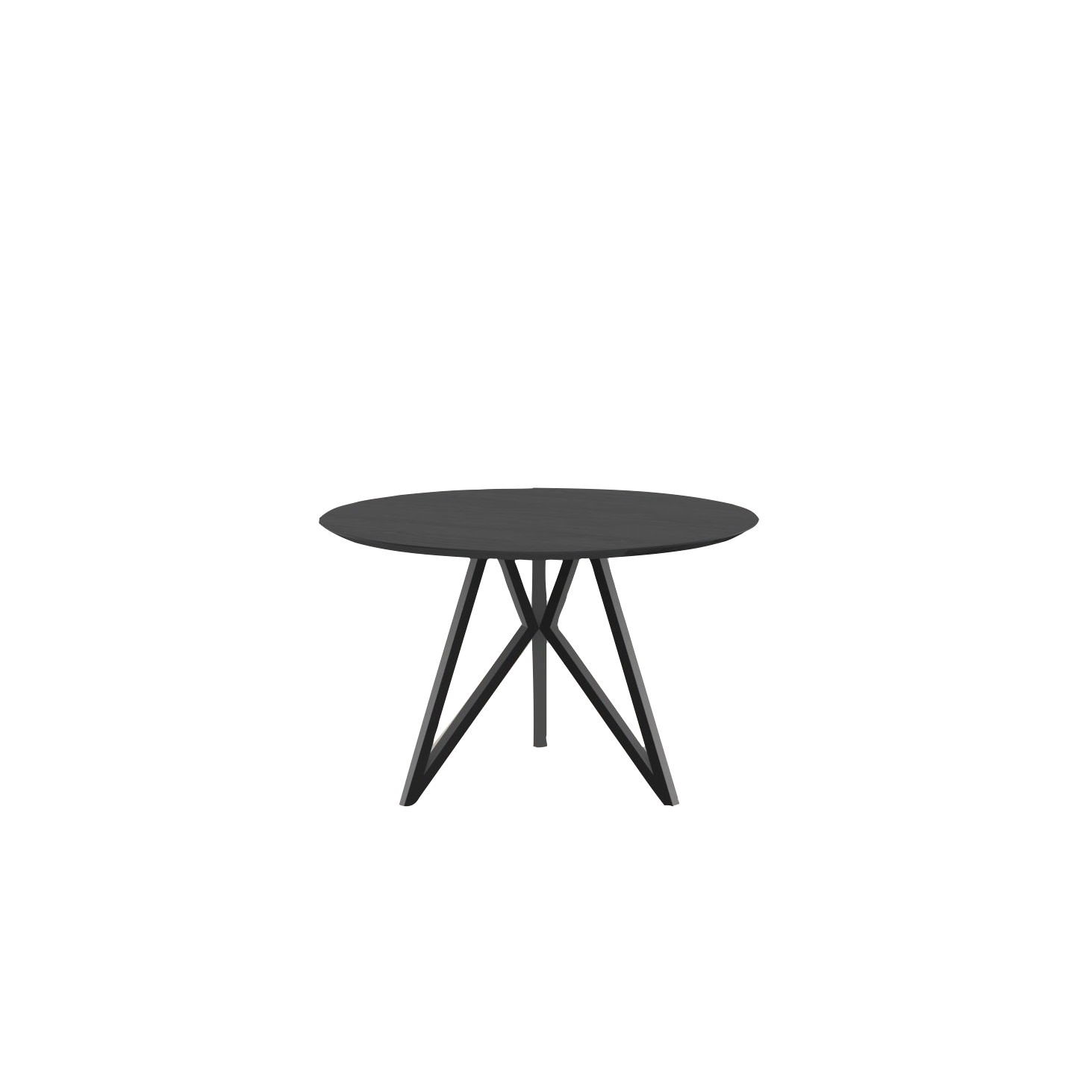 Studio HENK tafel Butterfly Rond Tripod - zwart frame, zwarte beits