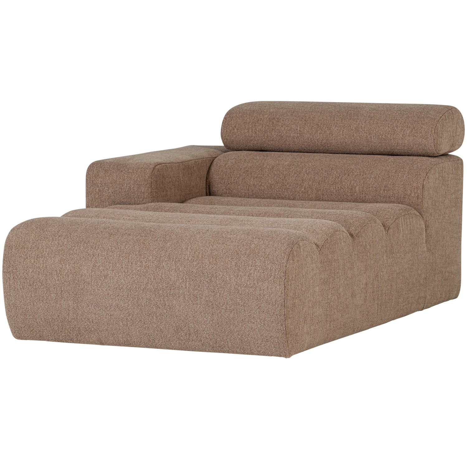 Novi chaise longue element arm links ribstof terra