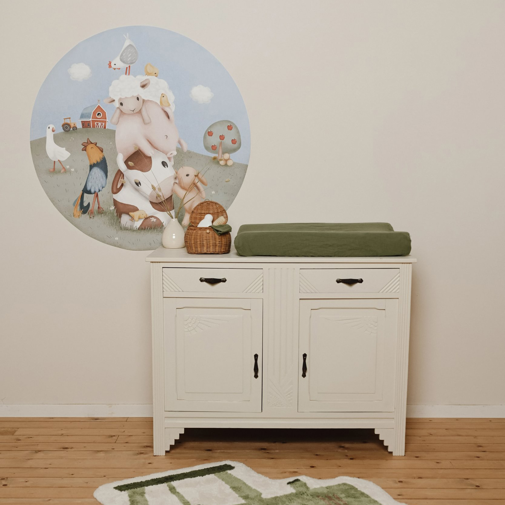 Behangcirkel Little Farm (100 cm)