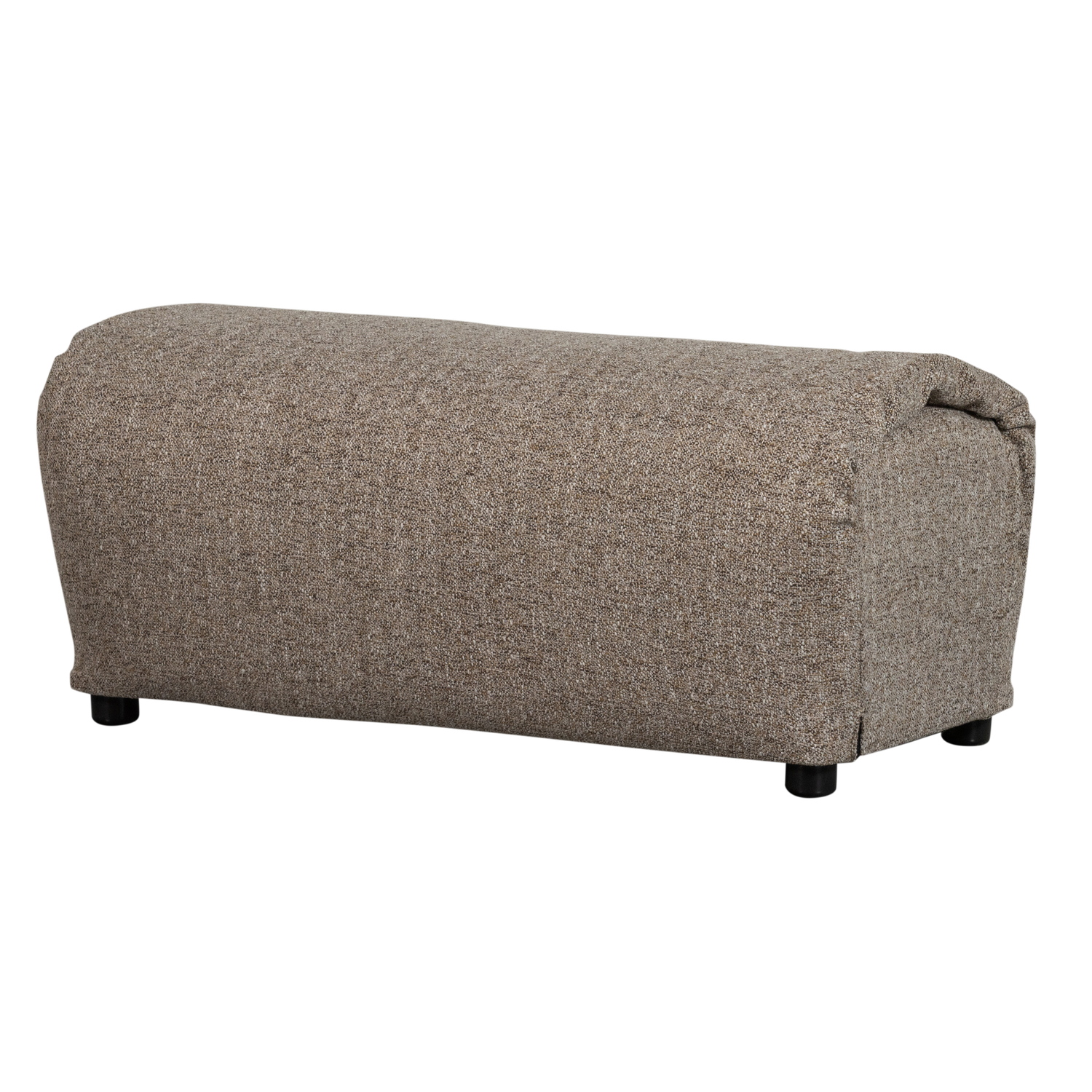 Baggy hocker geweven stof naturel melange