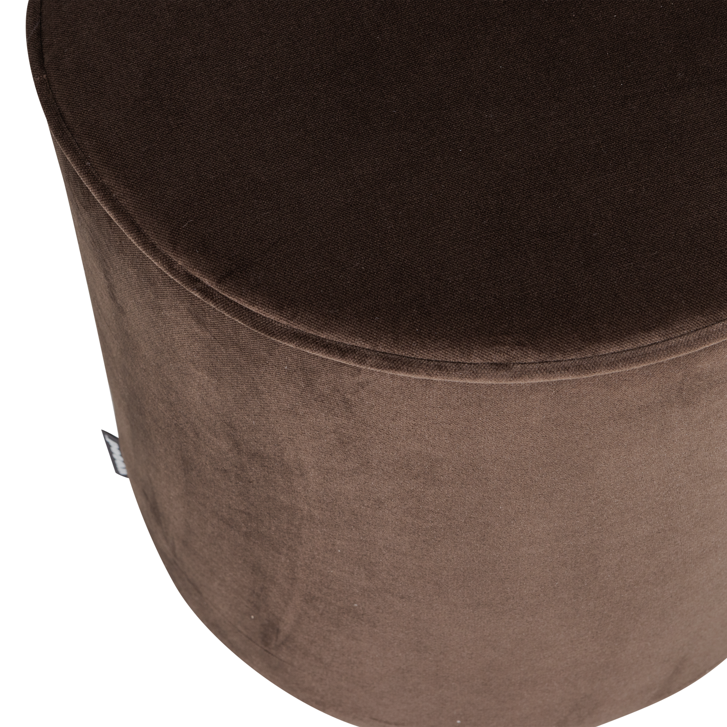 Sara poef hoog 46xo46 cm velvet off white [fsc]