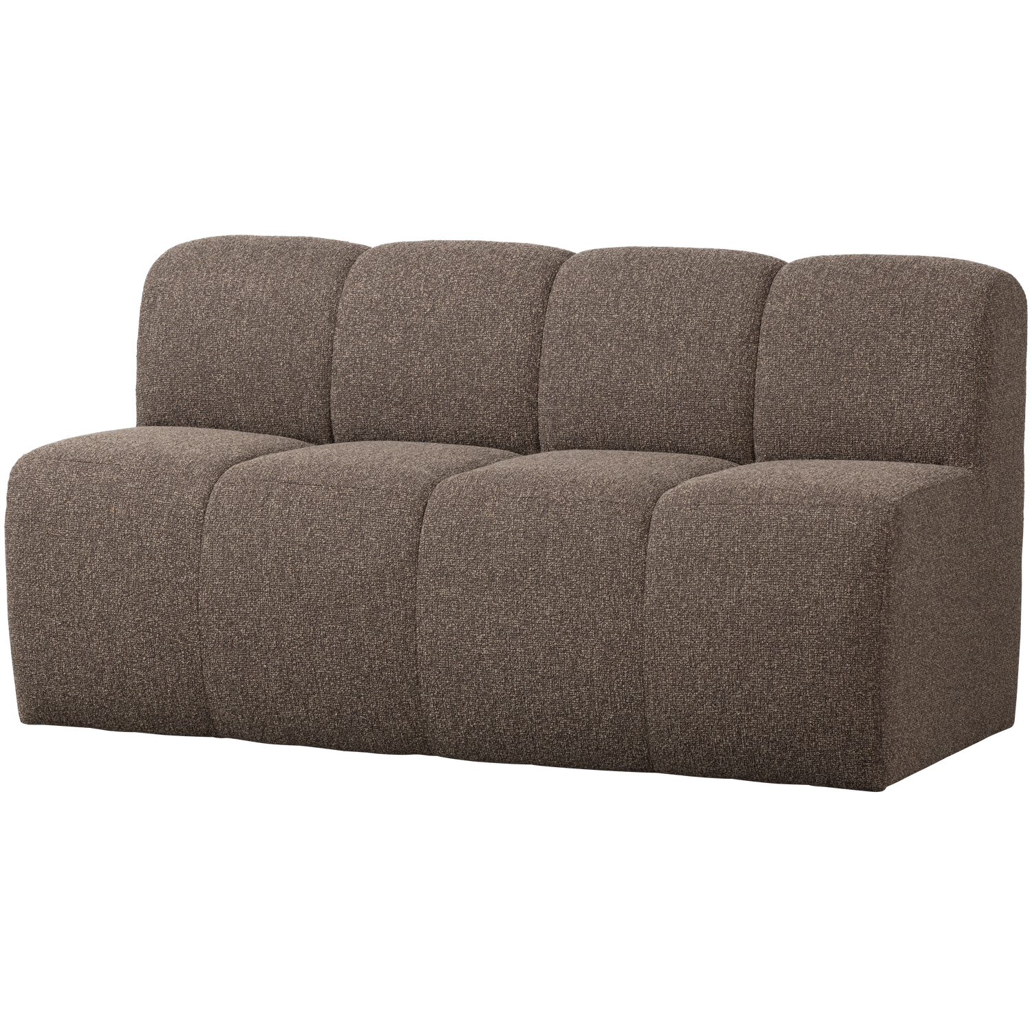Mojo eetbank 164 cm met rugleuning ribstof roestbruin