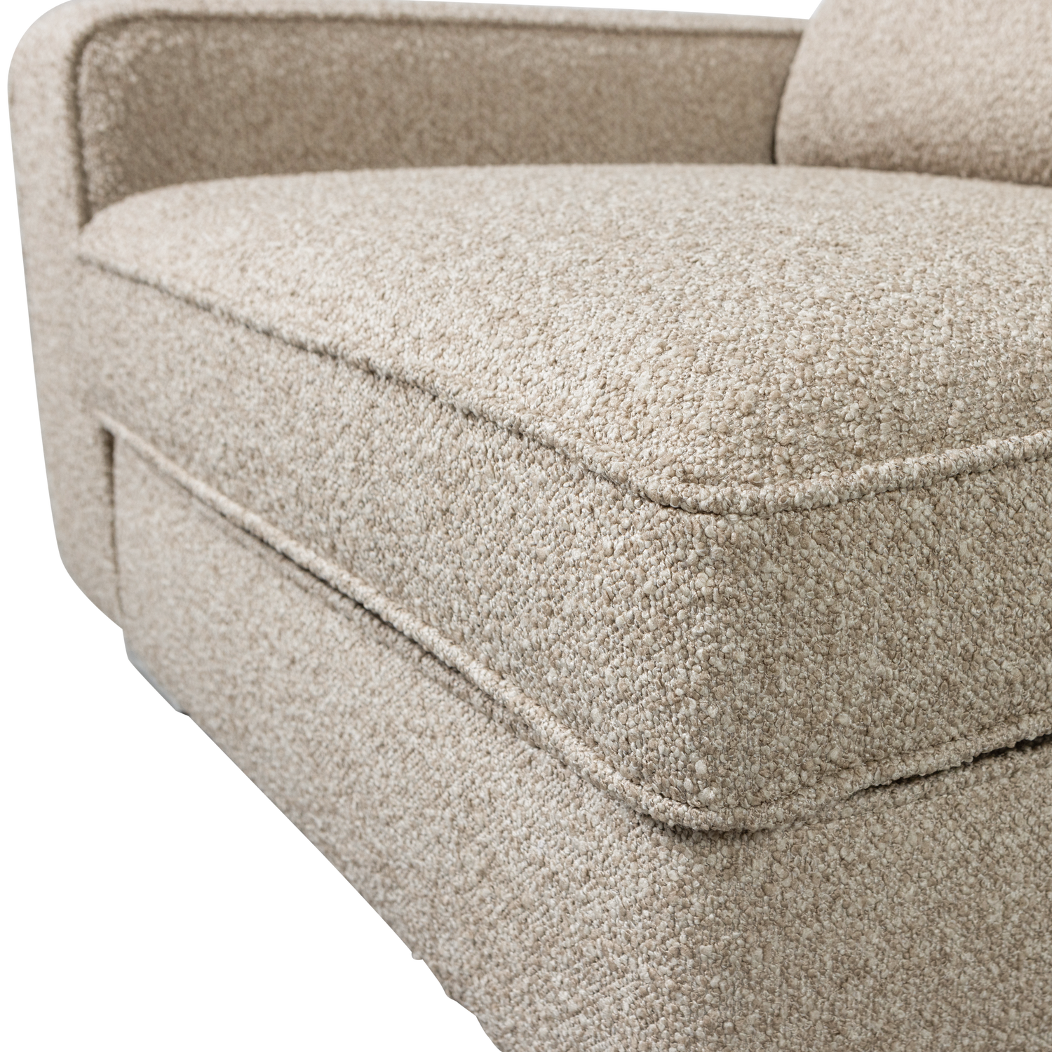 Lazy 1-zits element met arm links boucle antraciet