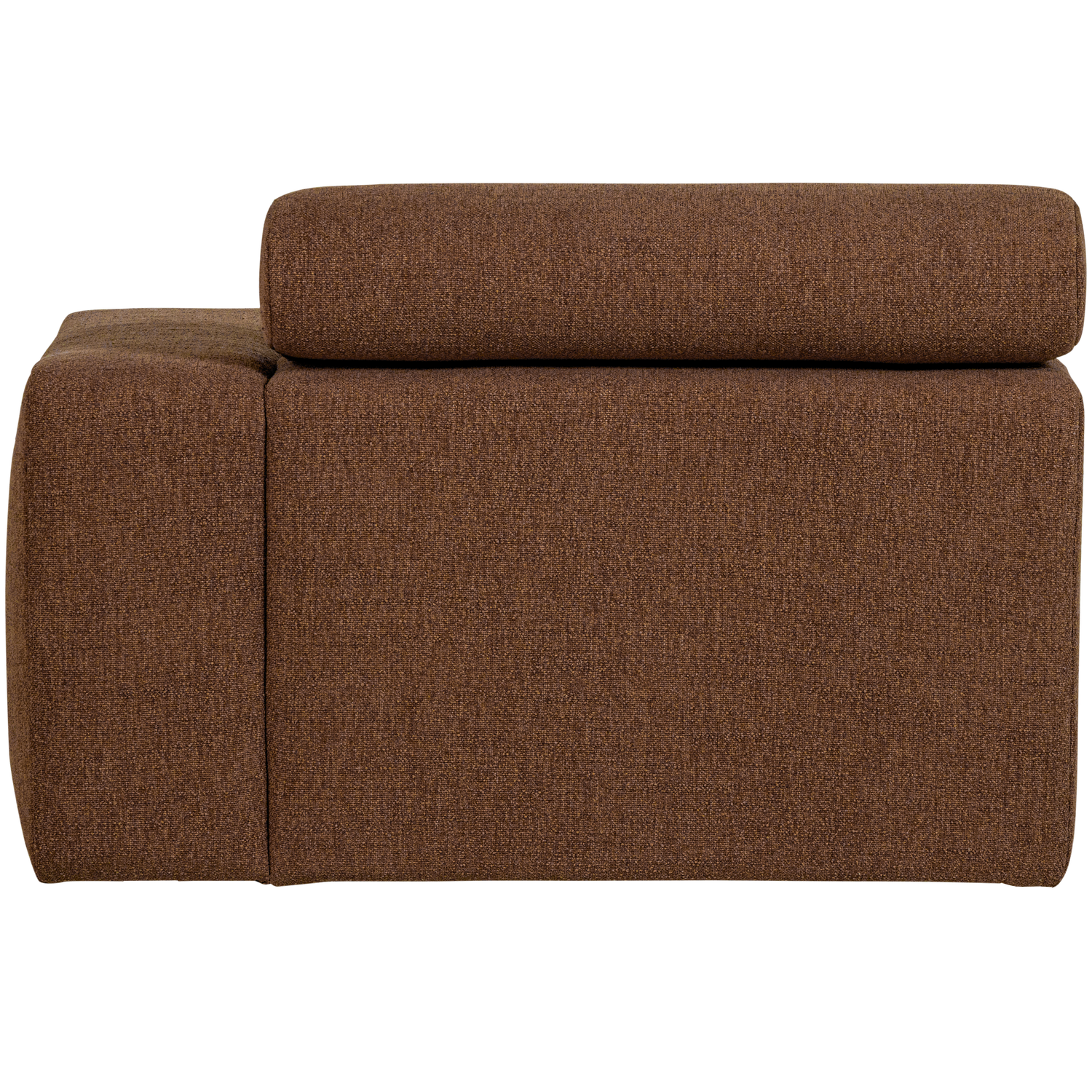 Novi chaise longue element arm rechts boucle karamelbruin