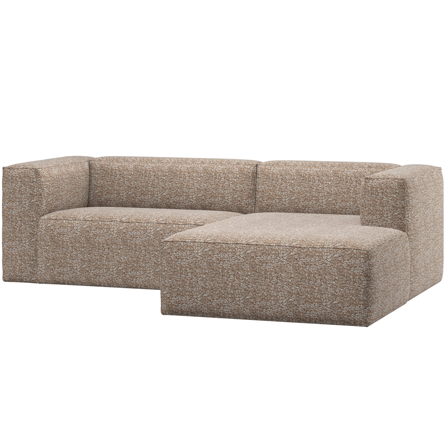 Bean chaise longue bank rechts chenille velvet taupe