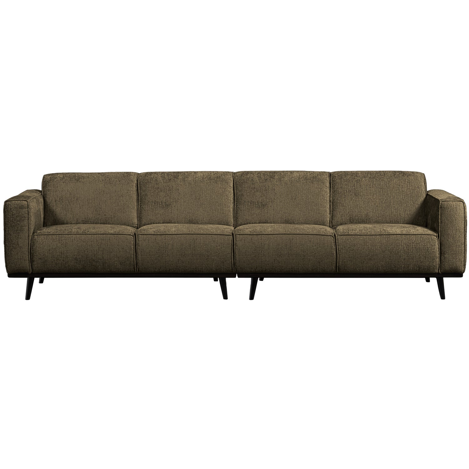Statement 4-zits bank 280 cm chenille velvet perzikroze