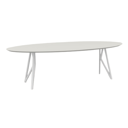 Studio HENK tafel Butterfly Ovaal - wit frame, HPL Fenix bianco kos