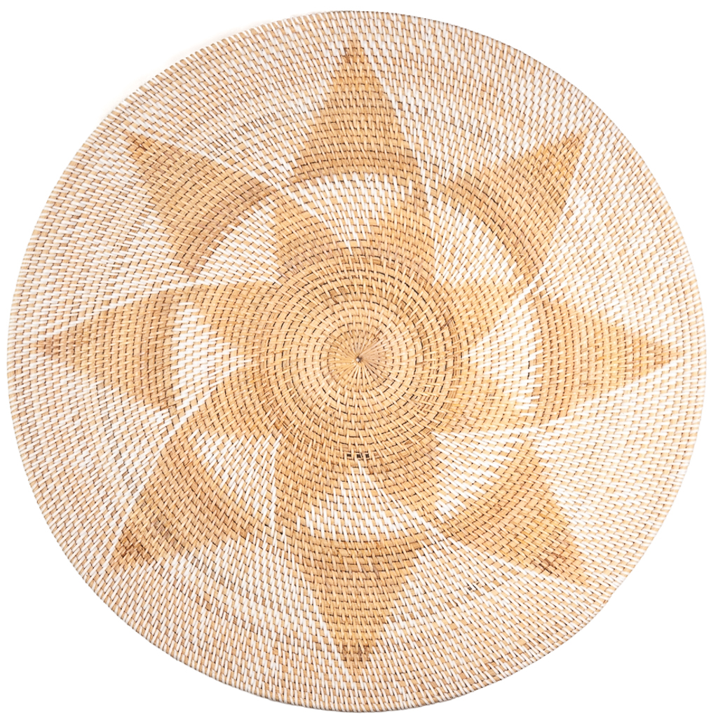 Rotan wandbord Pelat musim penas XXL Ø70cm incl. han