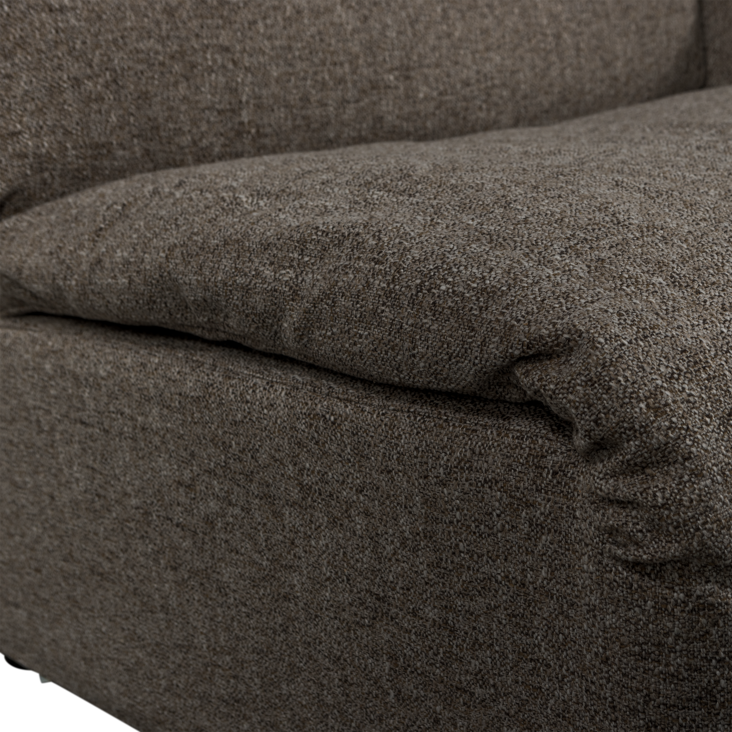 Baggy 1-zits element met arm rechts geweven chenille bruin